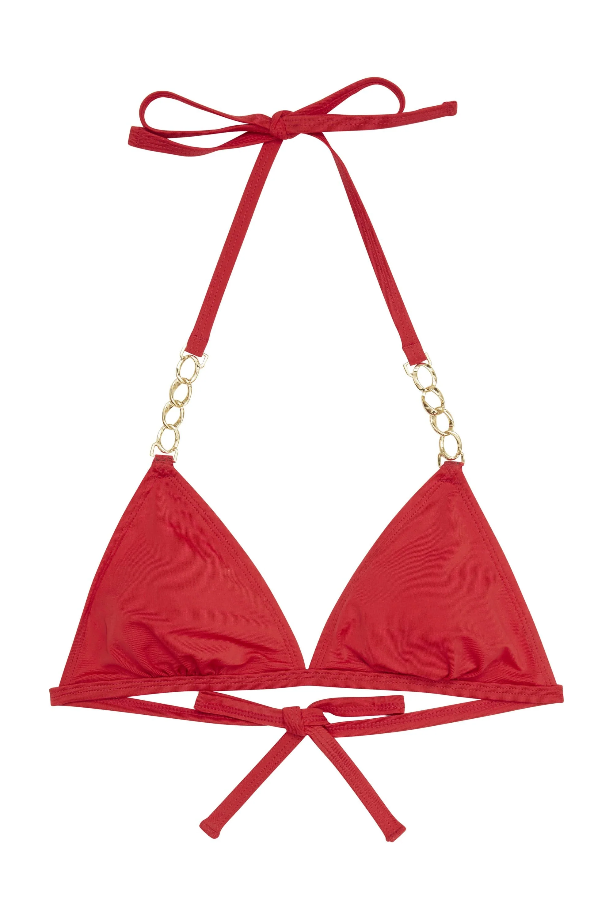 Wolf & Whistle Red chain triangle top - Image 3