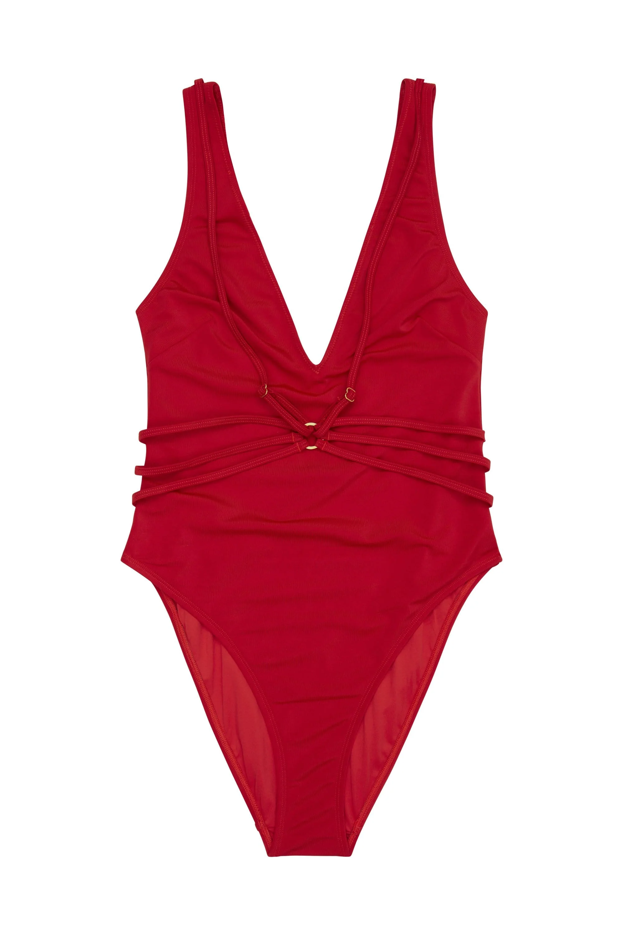Wolf & Whistle Red strappy swimsuit - Image 8