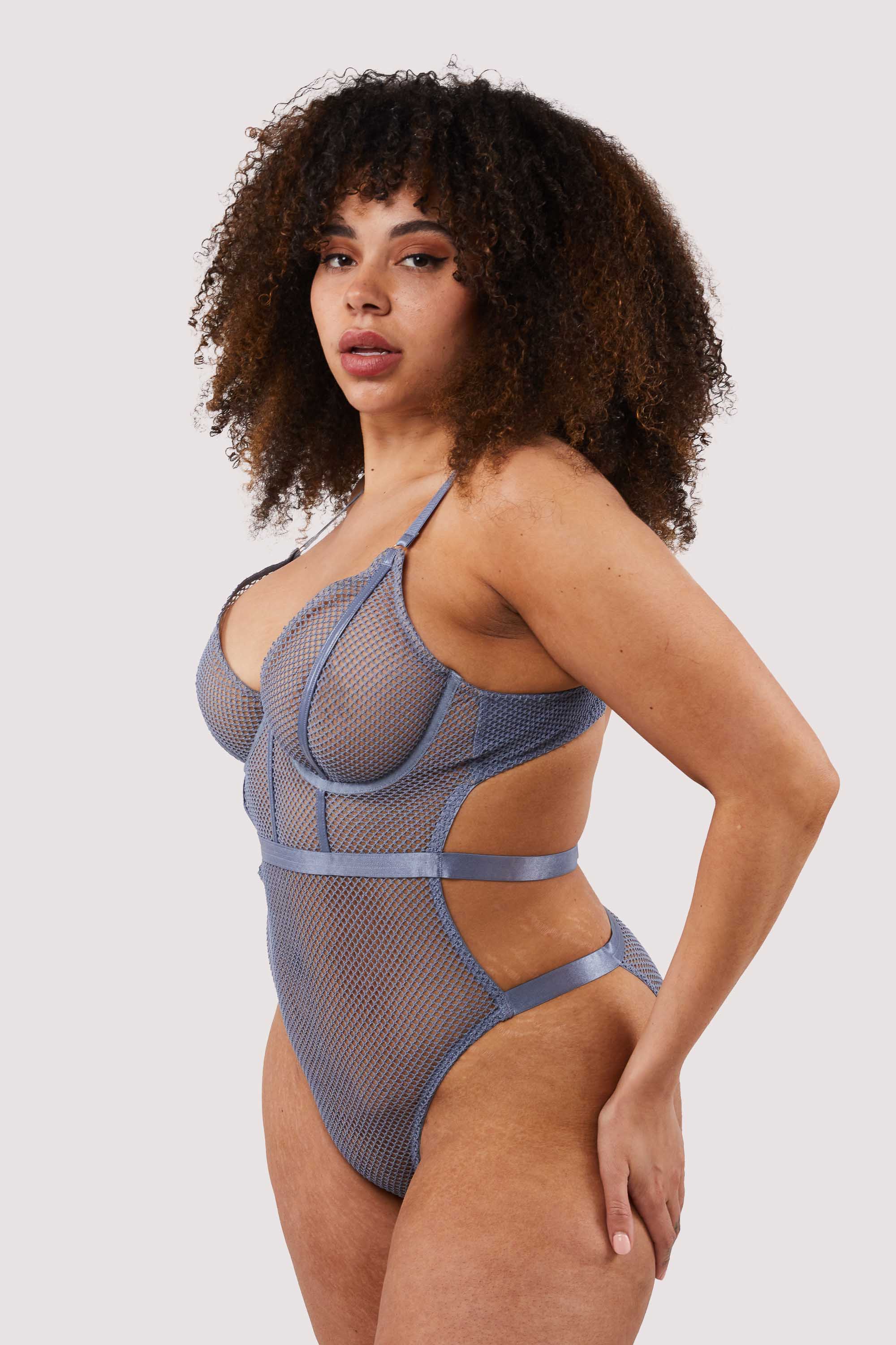 Selena Blue High Leg Bodysuit - Image 5