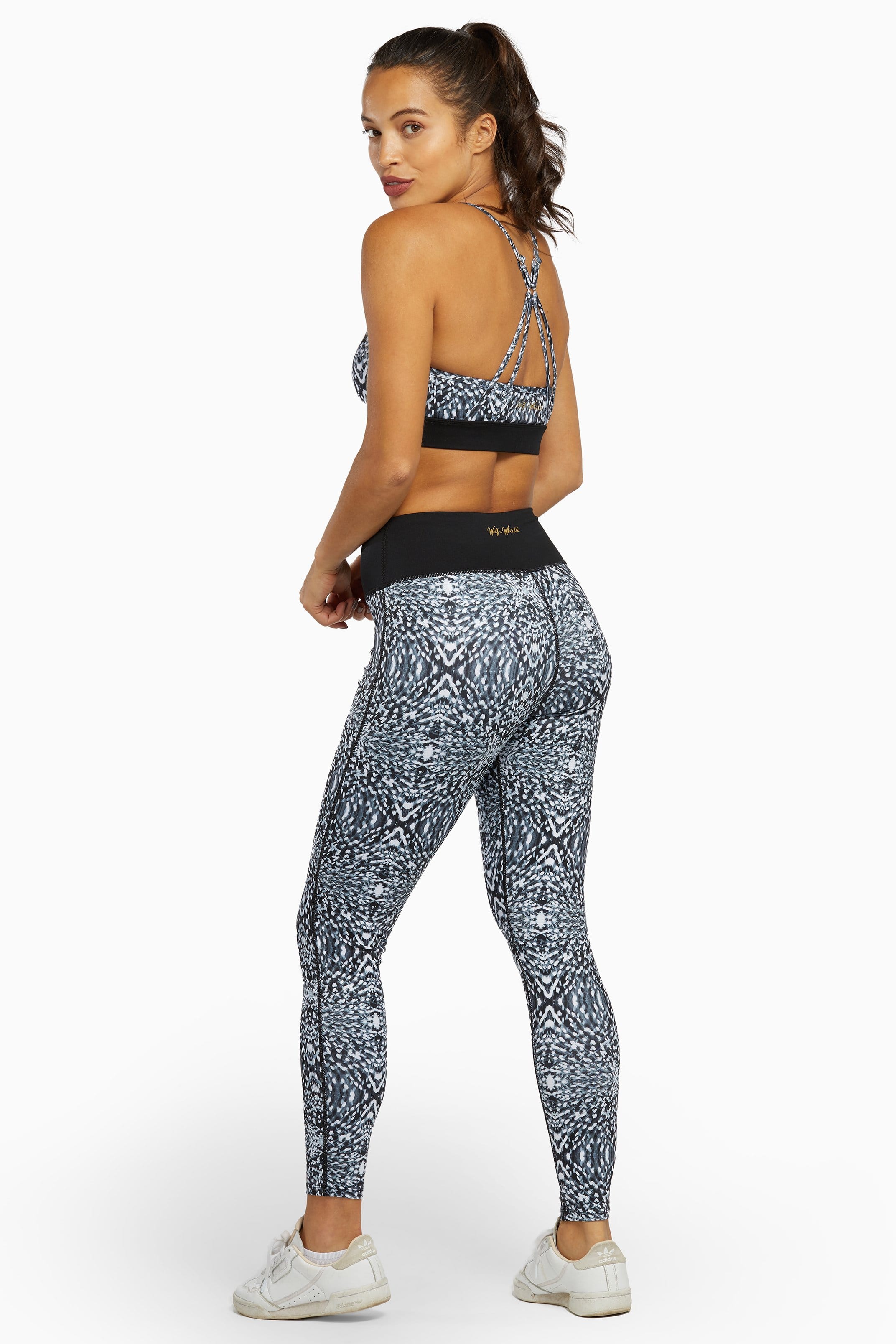 Abstract Print High Waist Leggings - Image 3