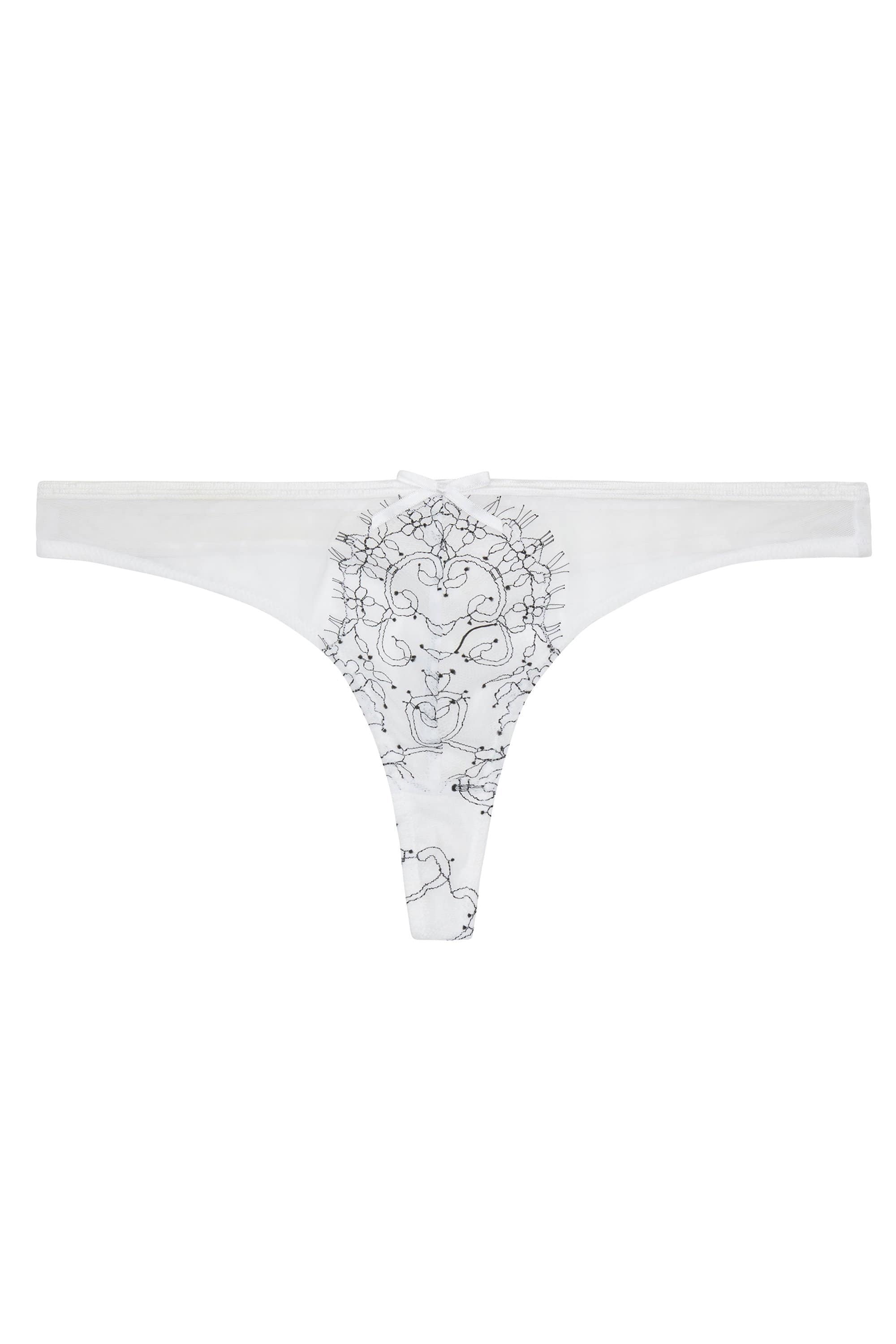WW x Charlotte McKinney Brooke White Chord Detail Thong - Image 3