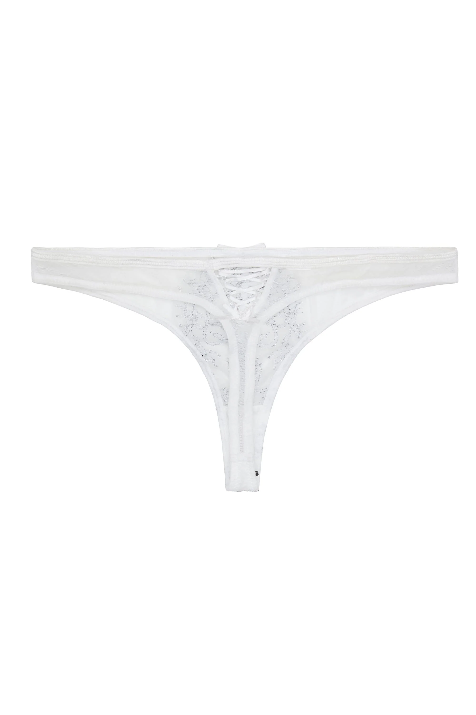 WW x Charlotte McKinney Brooke White Chord Detail Thong - Image 4