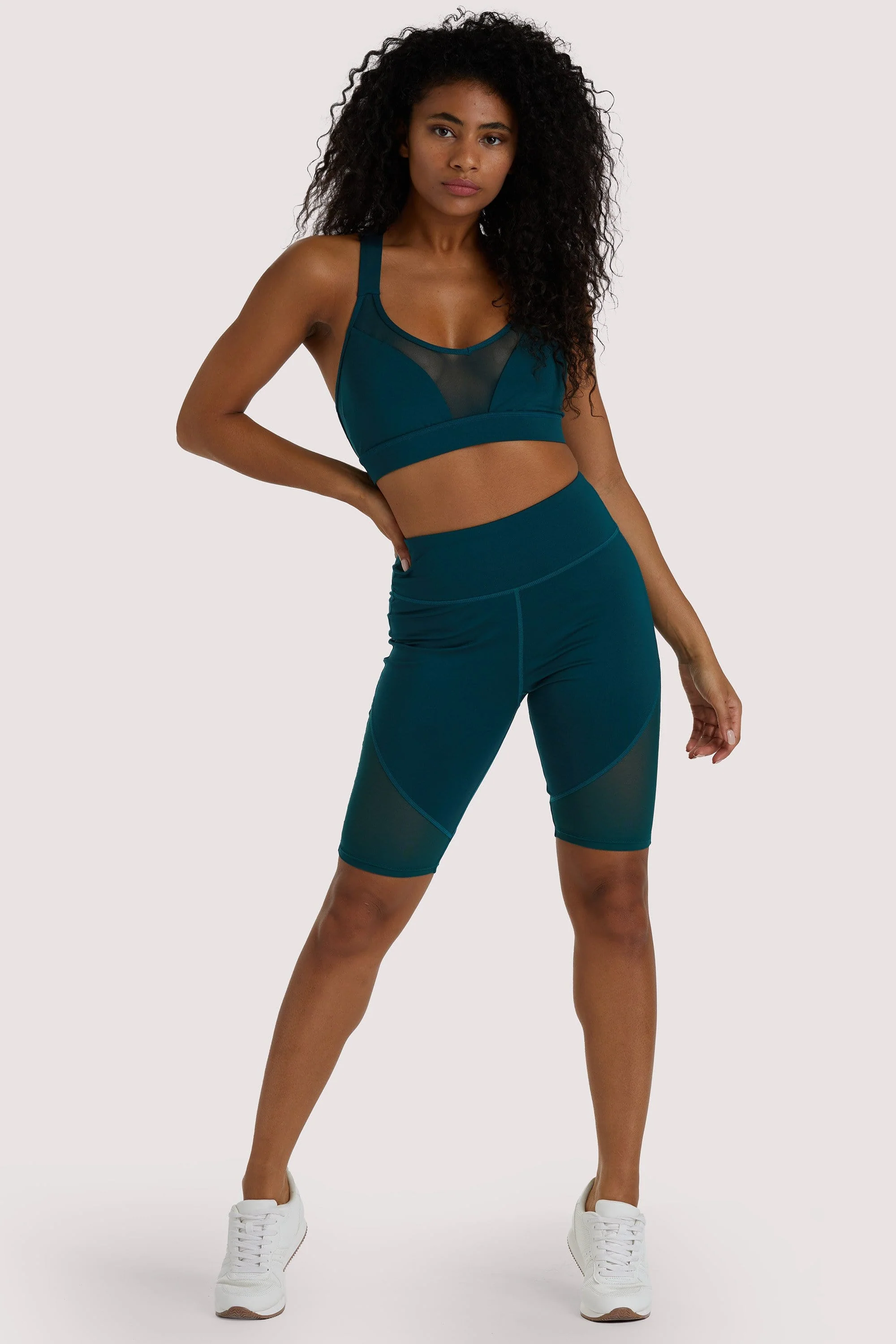 Eco Teal Panel Shorts - Image 2