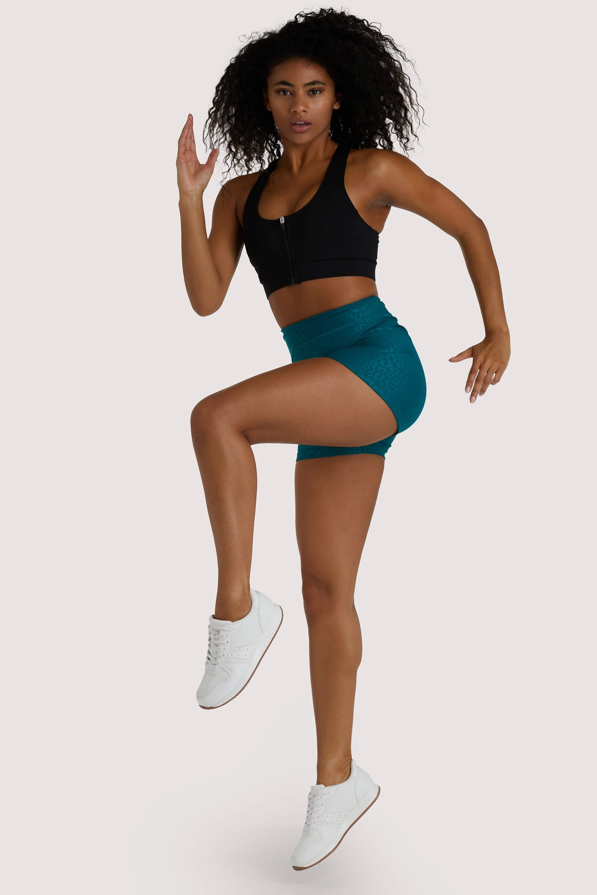 Teal Wet Look Shorts - Image 3