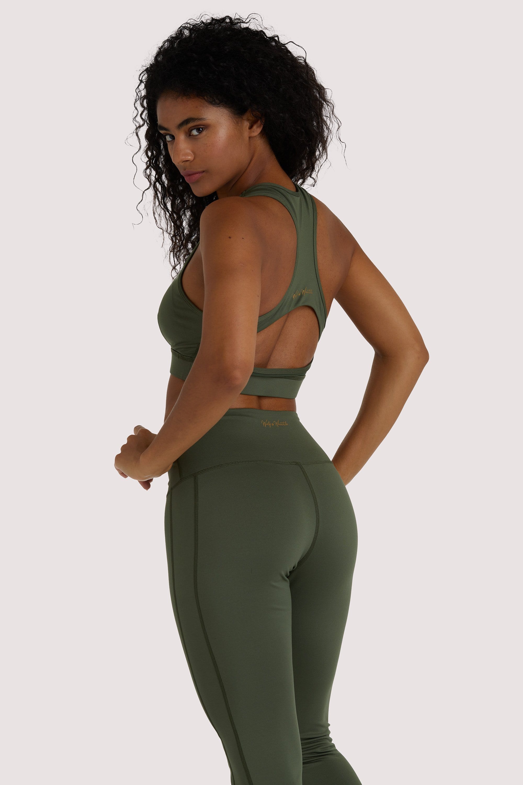 Eco Dusty Olive Racer Back Bra - Image 2