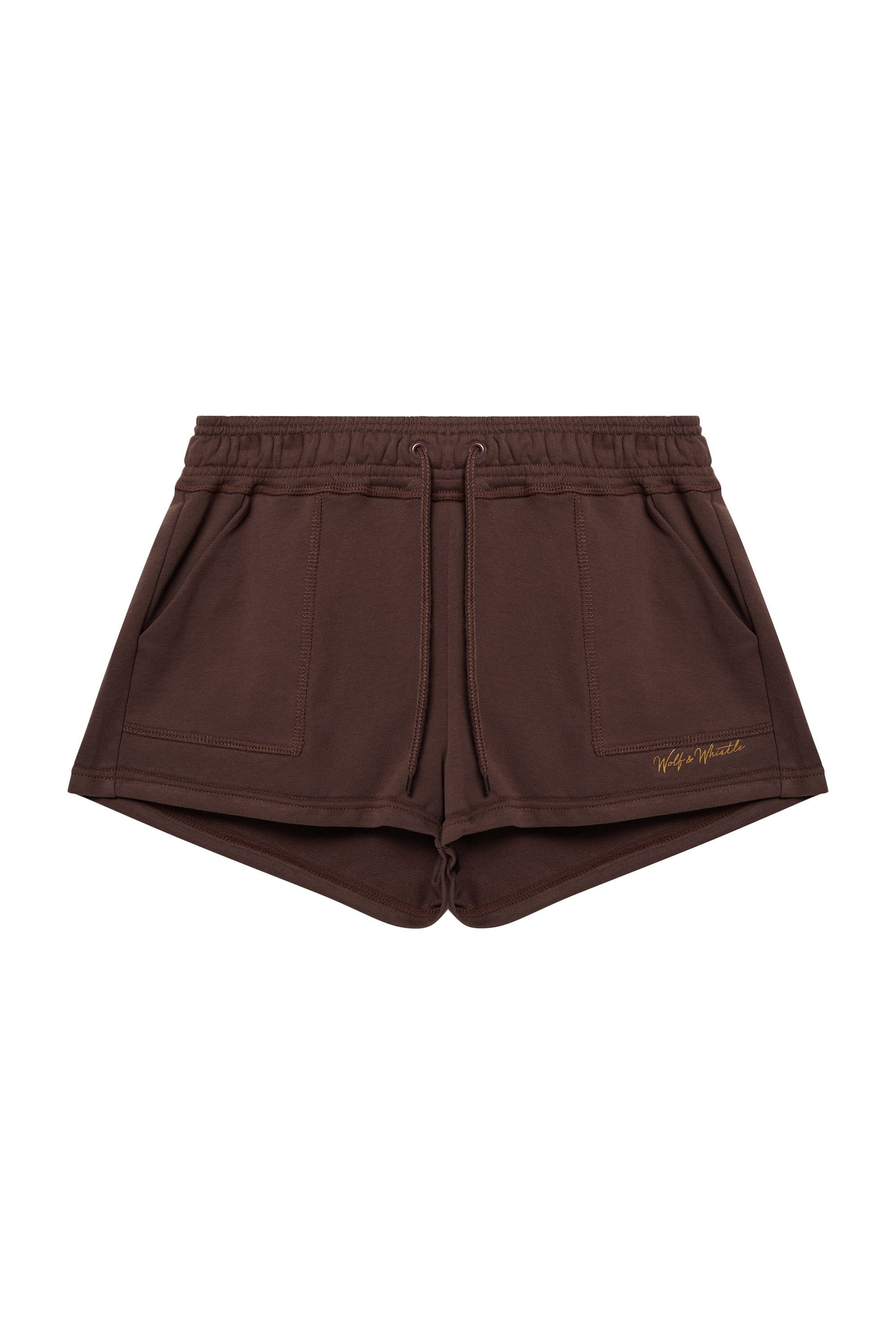 Brown Tie Waist Shorts - Image 4