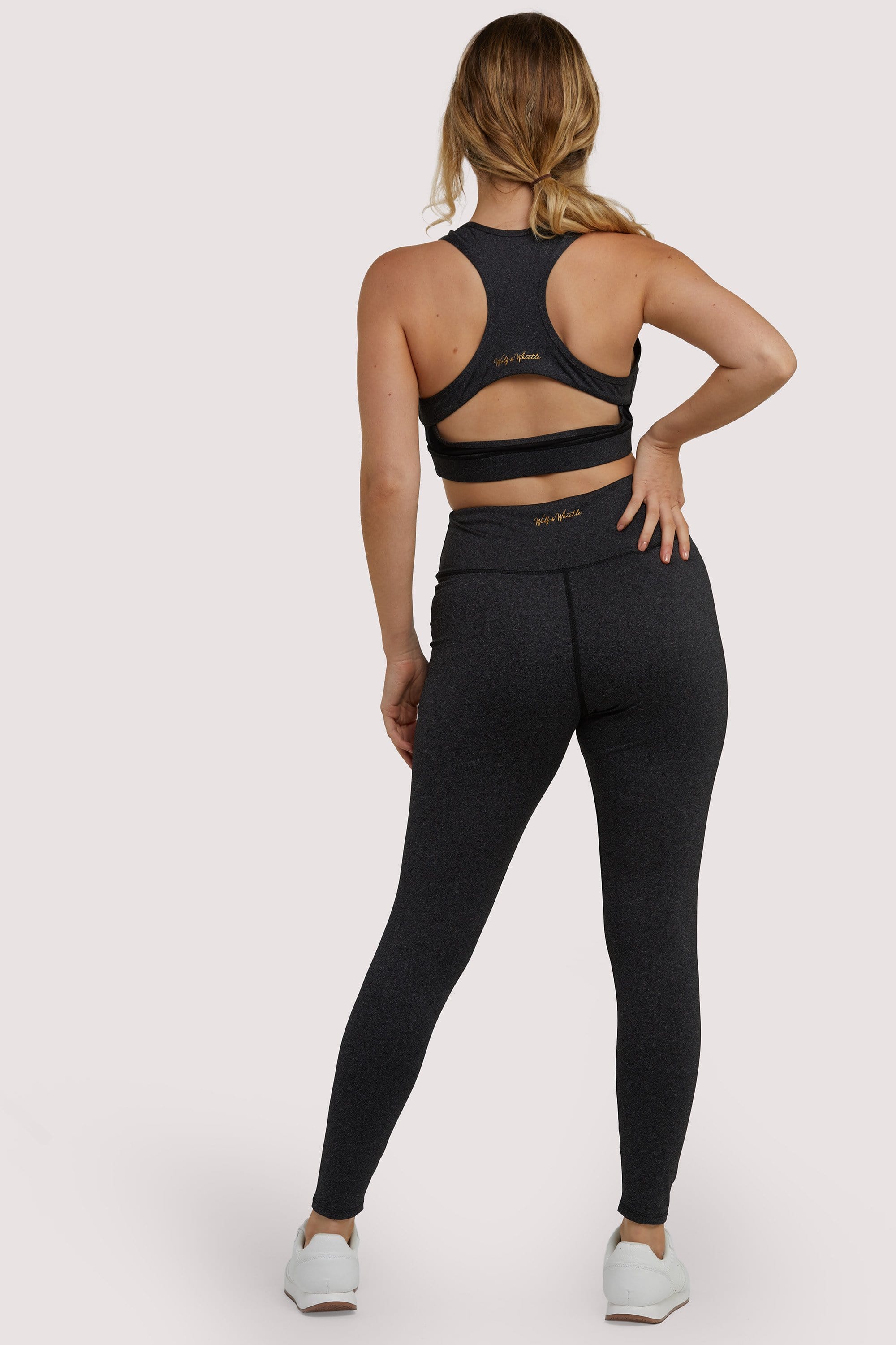 Grey Marl Racer Back Bra - Image 3