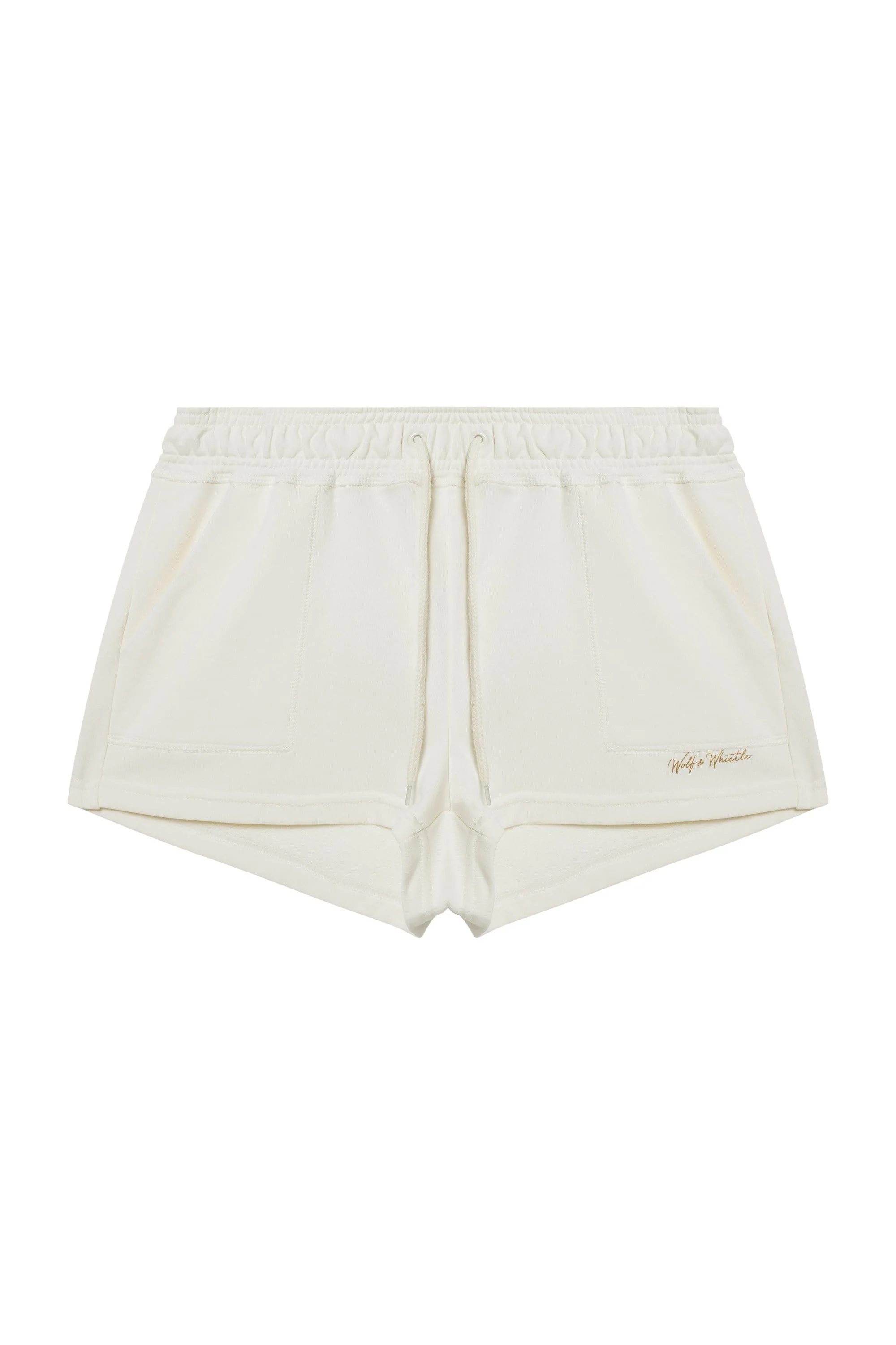 Winter White Tie Waist Shorts - Image 2
