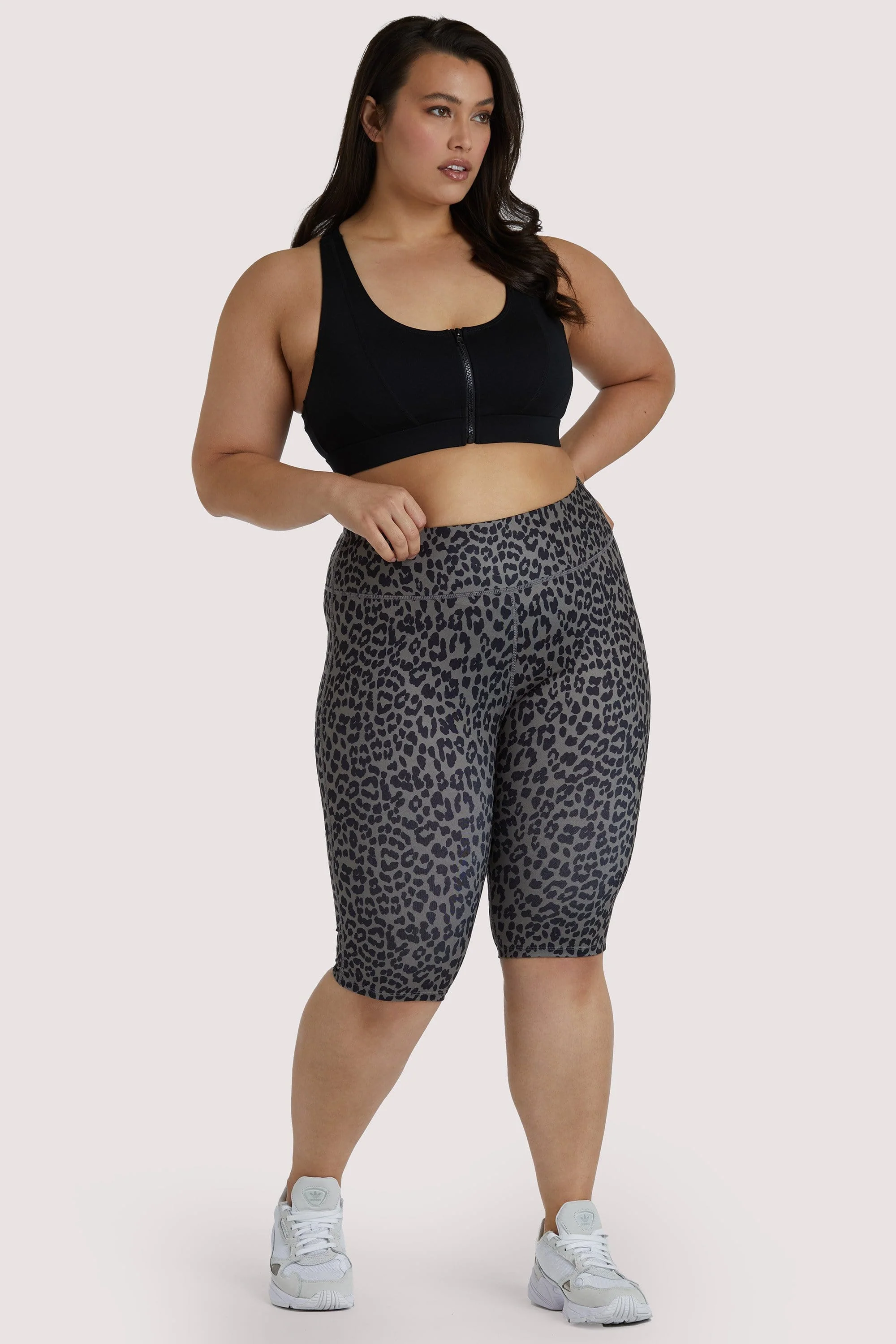 Eco Dusty Olive Leopard Curve Shorts - Image 2