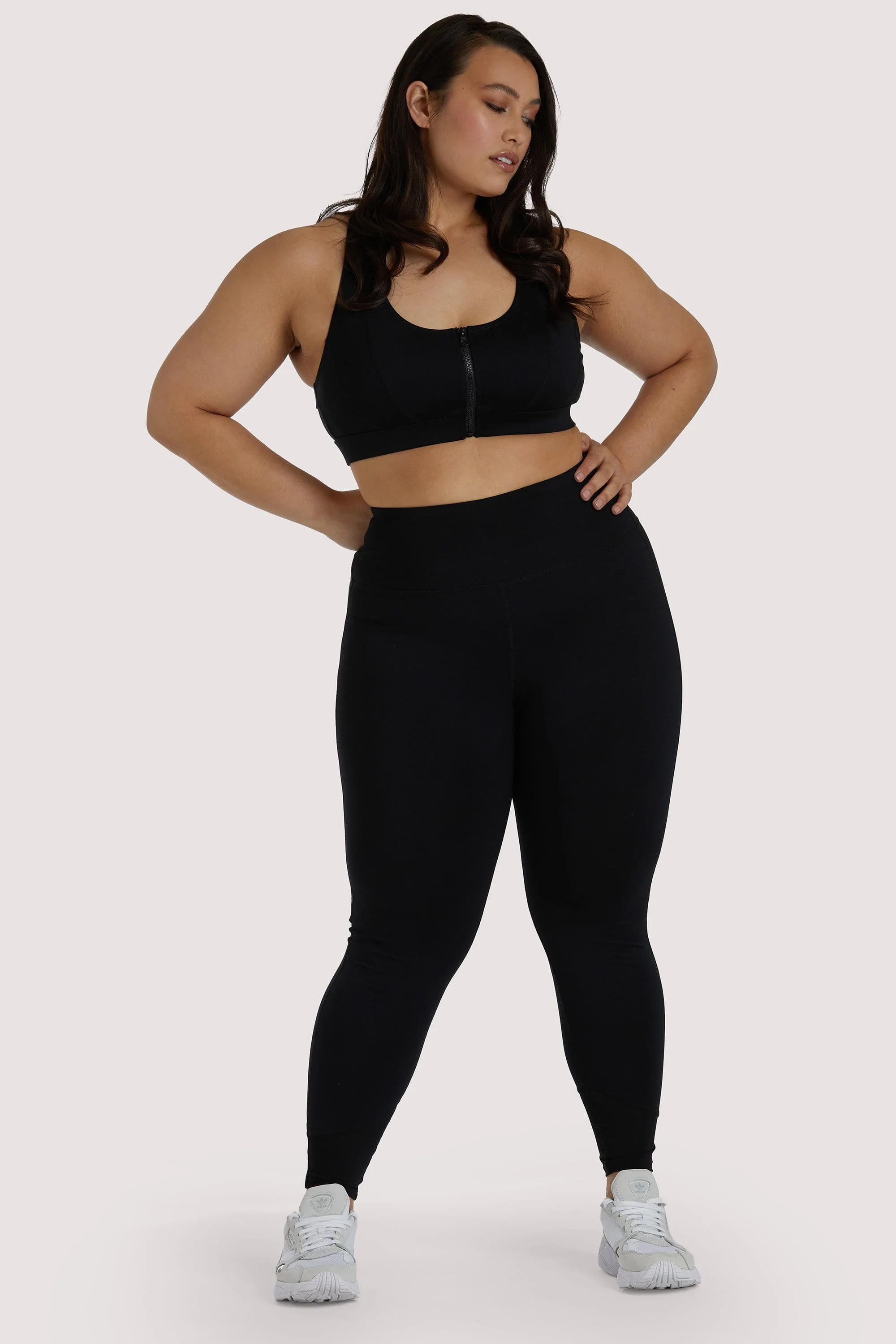 Eco Black Zip Front Curve Bra - Image 2