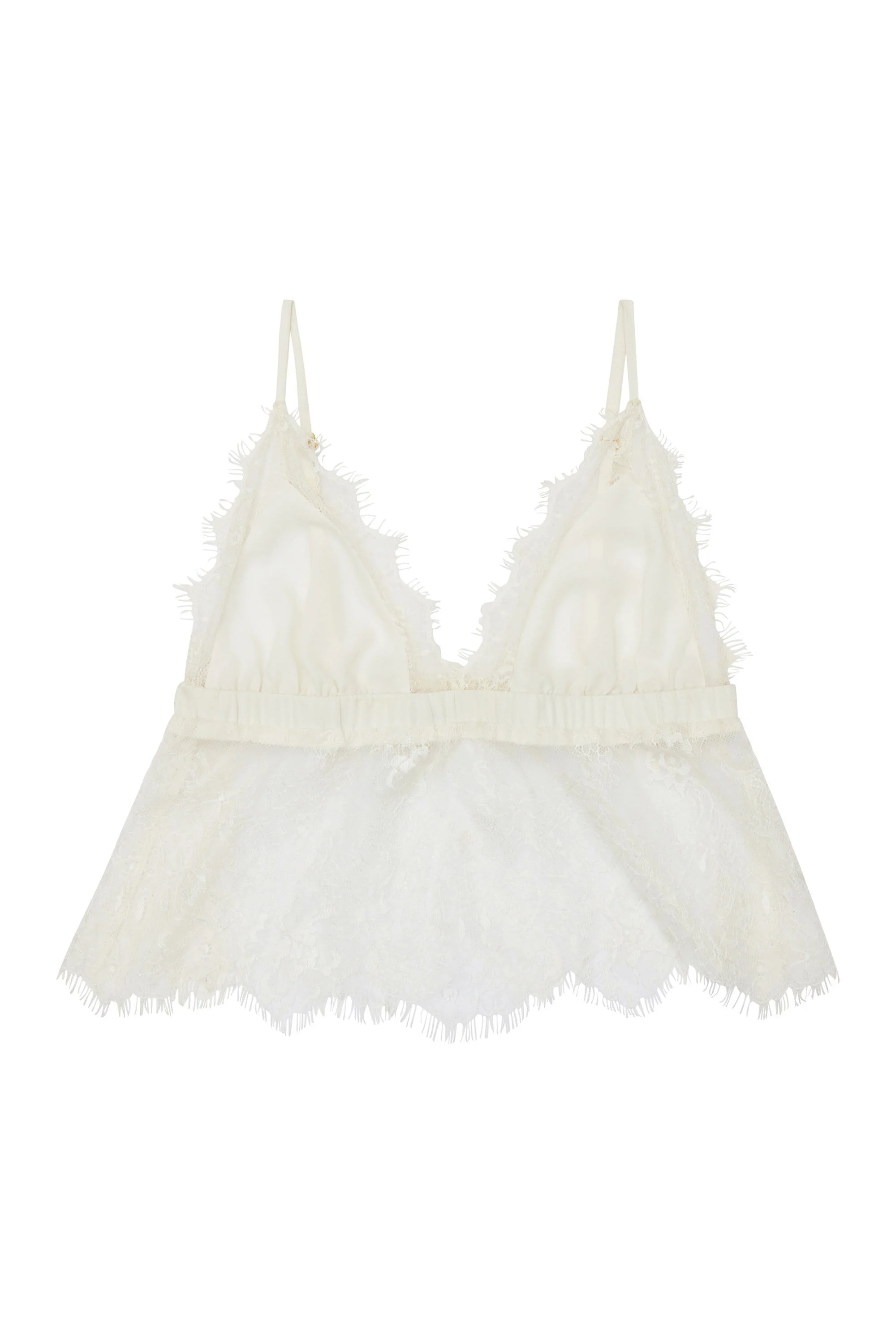 Wolf & Whistle Alexia Ivory Chiffon and Lace PJ Set - Image 4