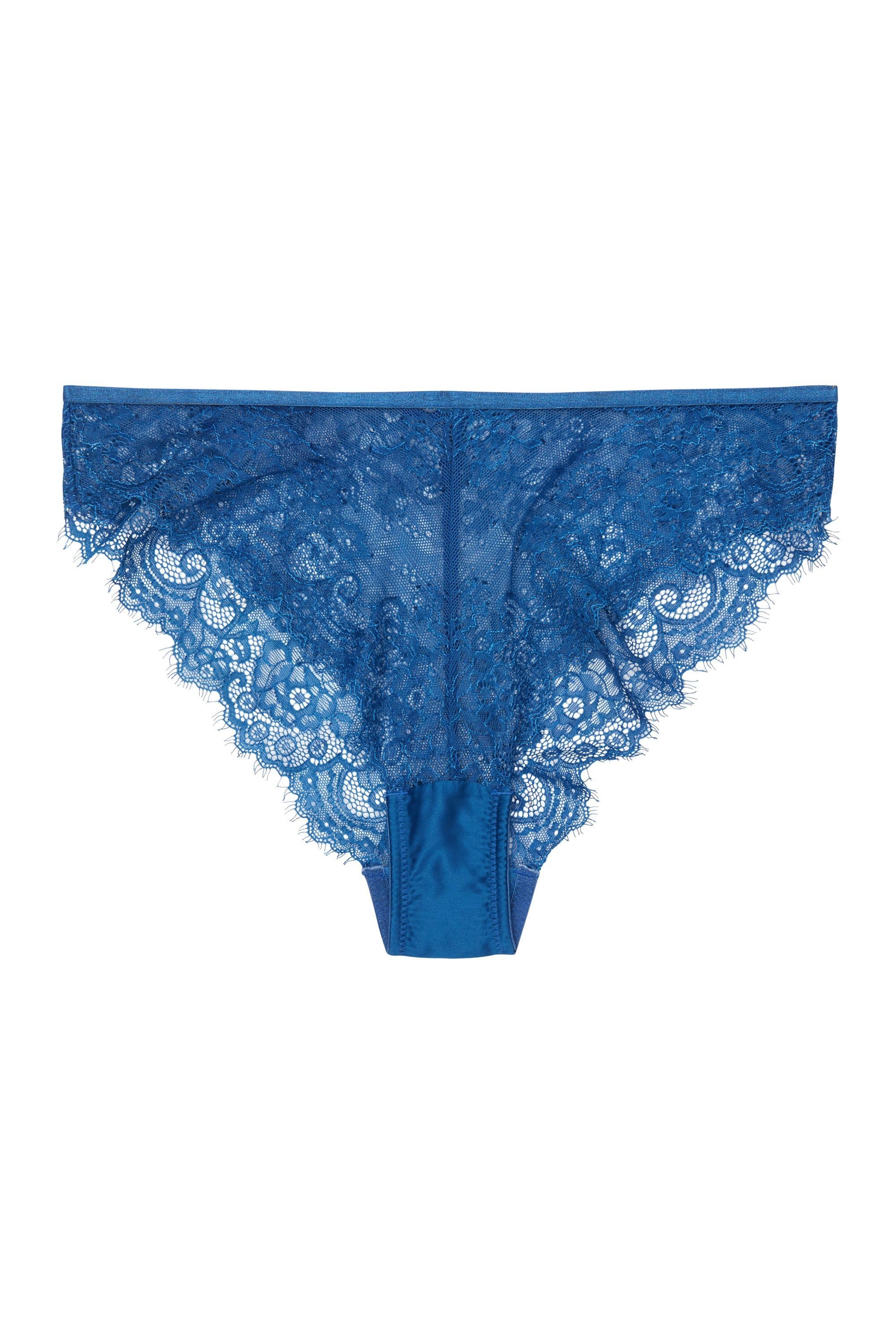 Wolf & Whistle Millie Eyelash Lace Brief Blue - Image 3
