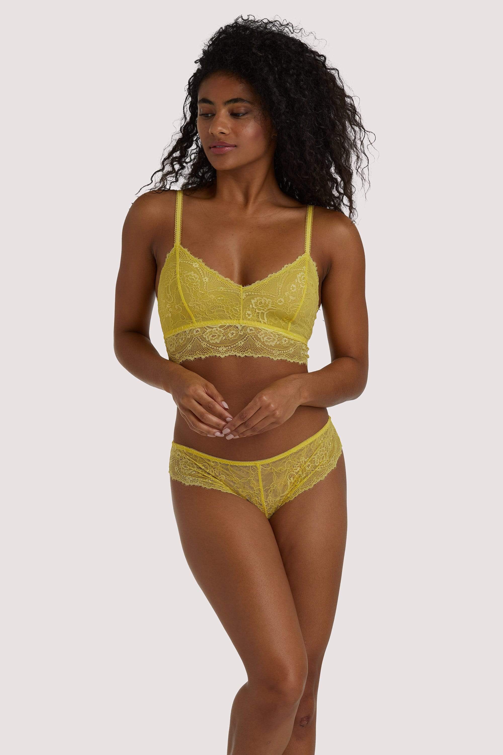 Ariana Yellow Everyday Lace Brief - Image 3