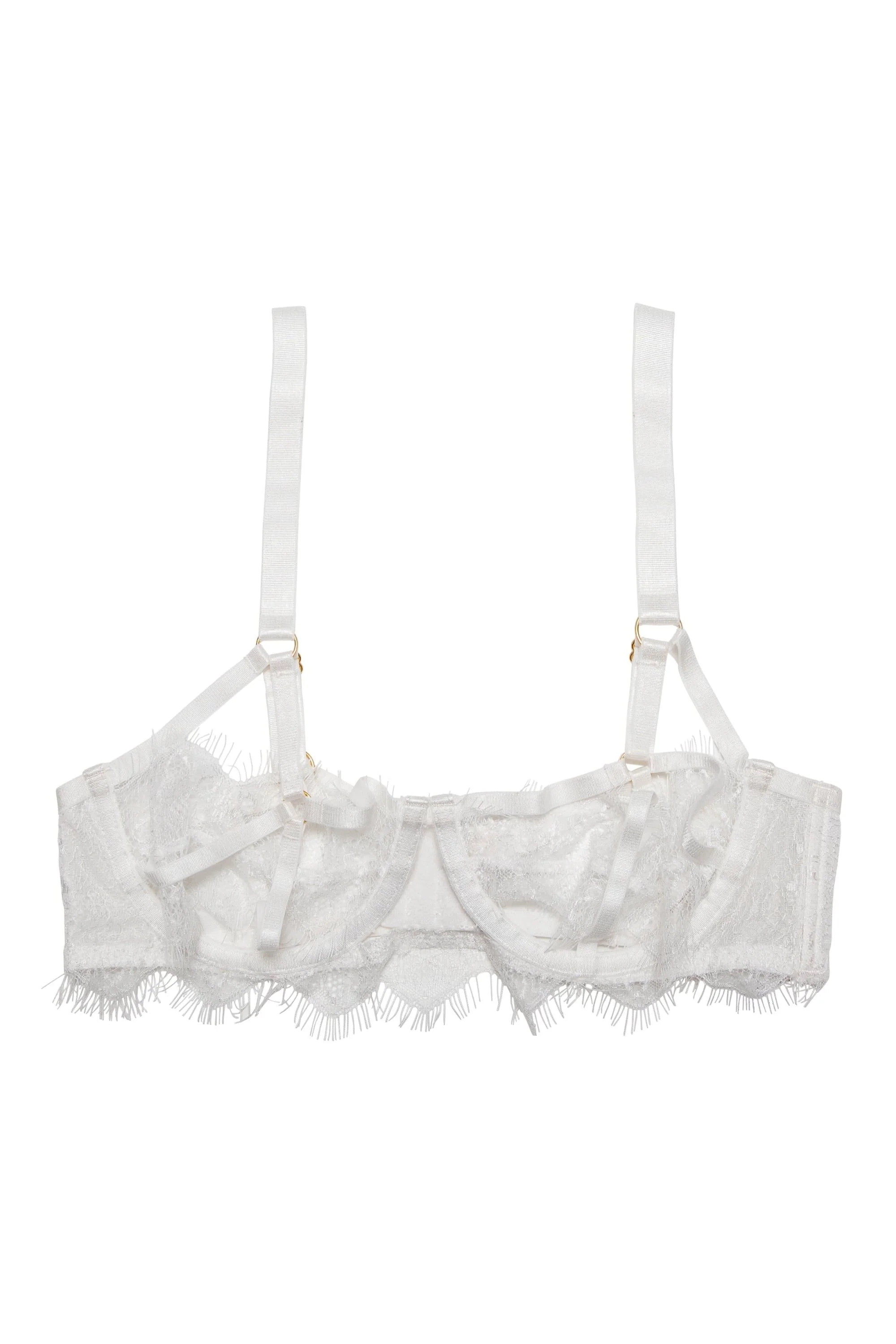 Chantal White Cage Bra - Image 5