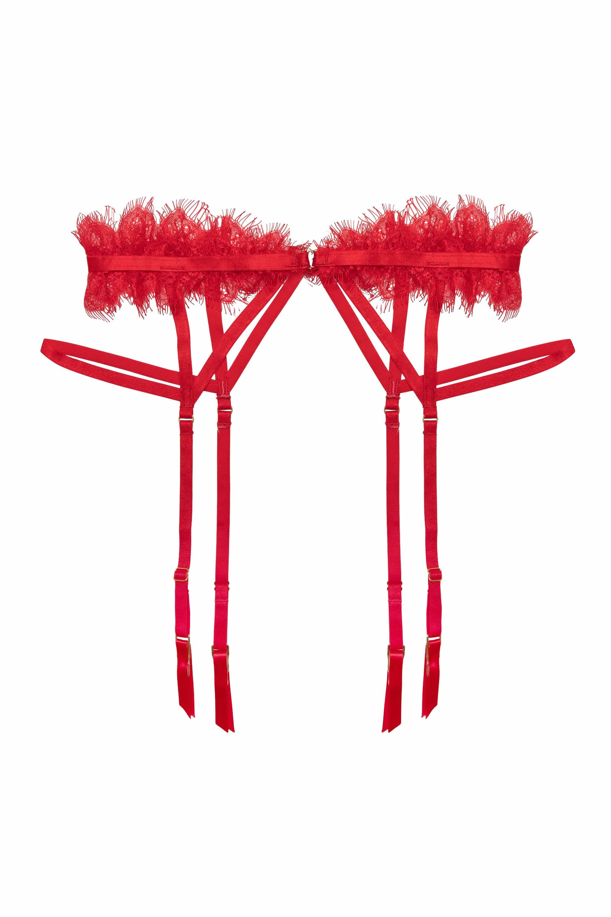 Chantal Red Lace Suspender - Image 2