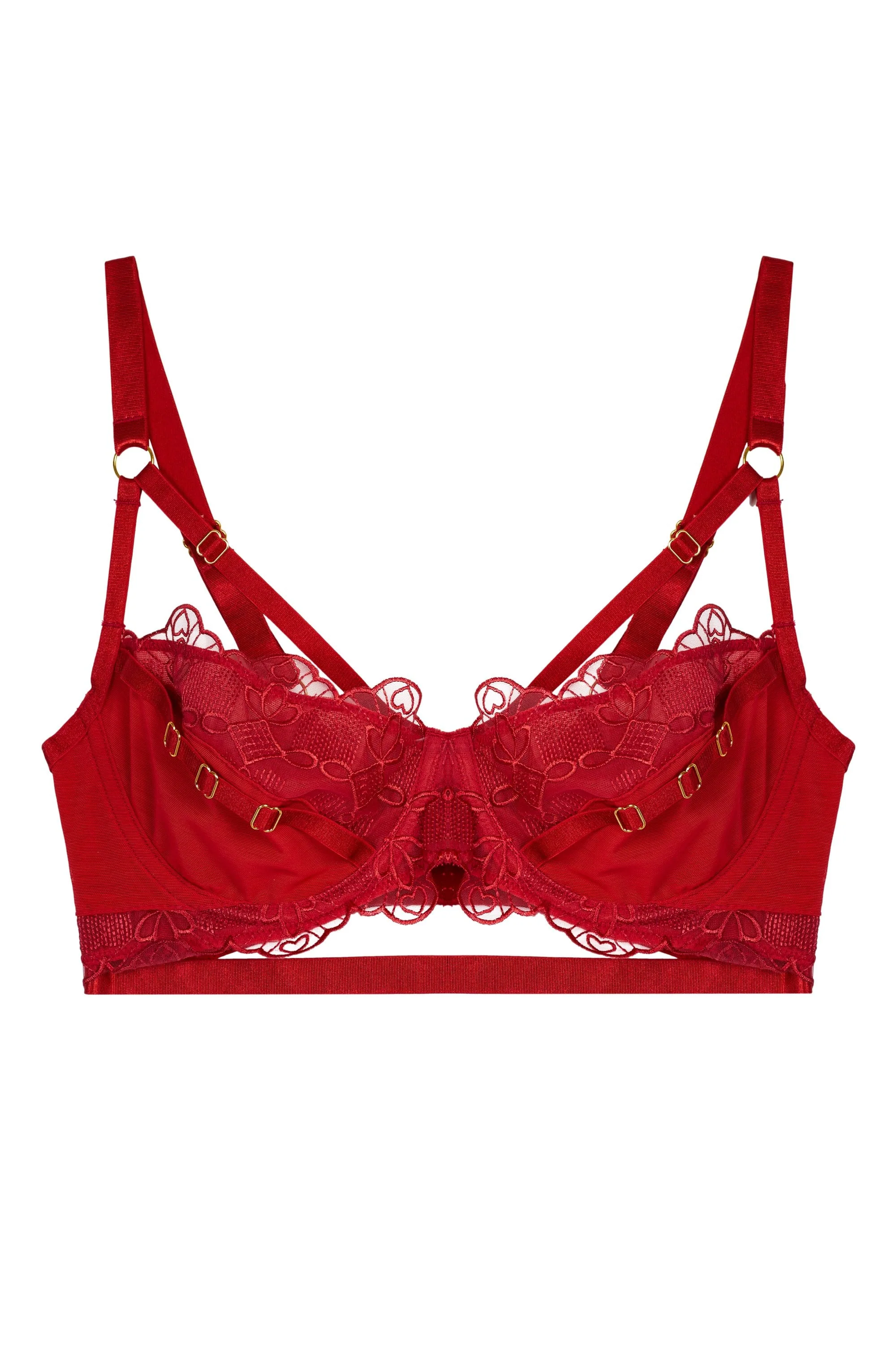 Iris Slider Red Balcony Bra - Image 7