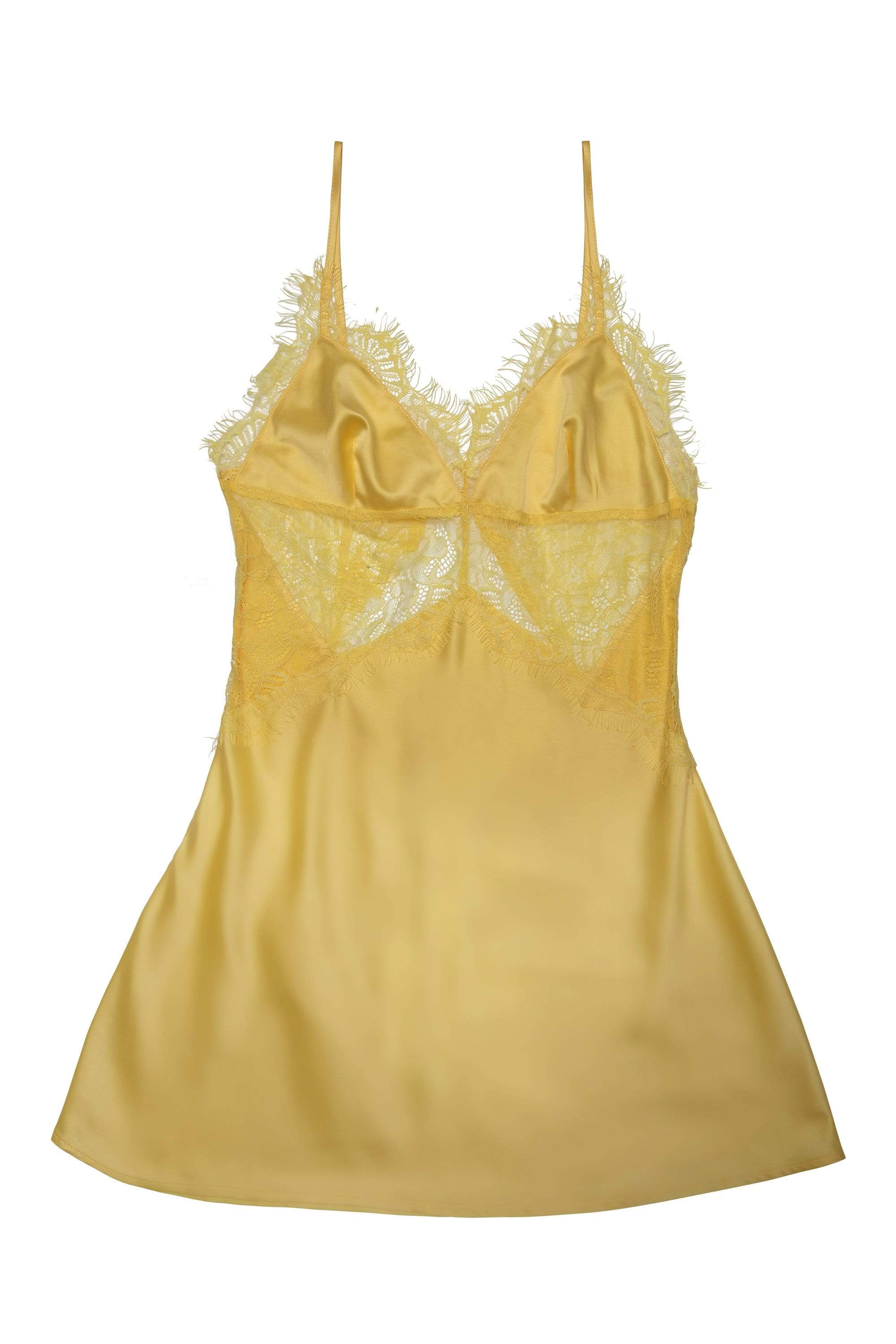 Helena Yellow Slip Dress - Image 4