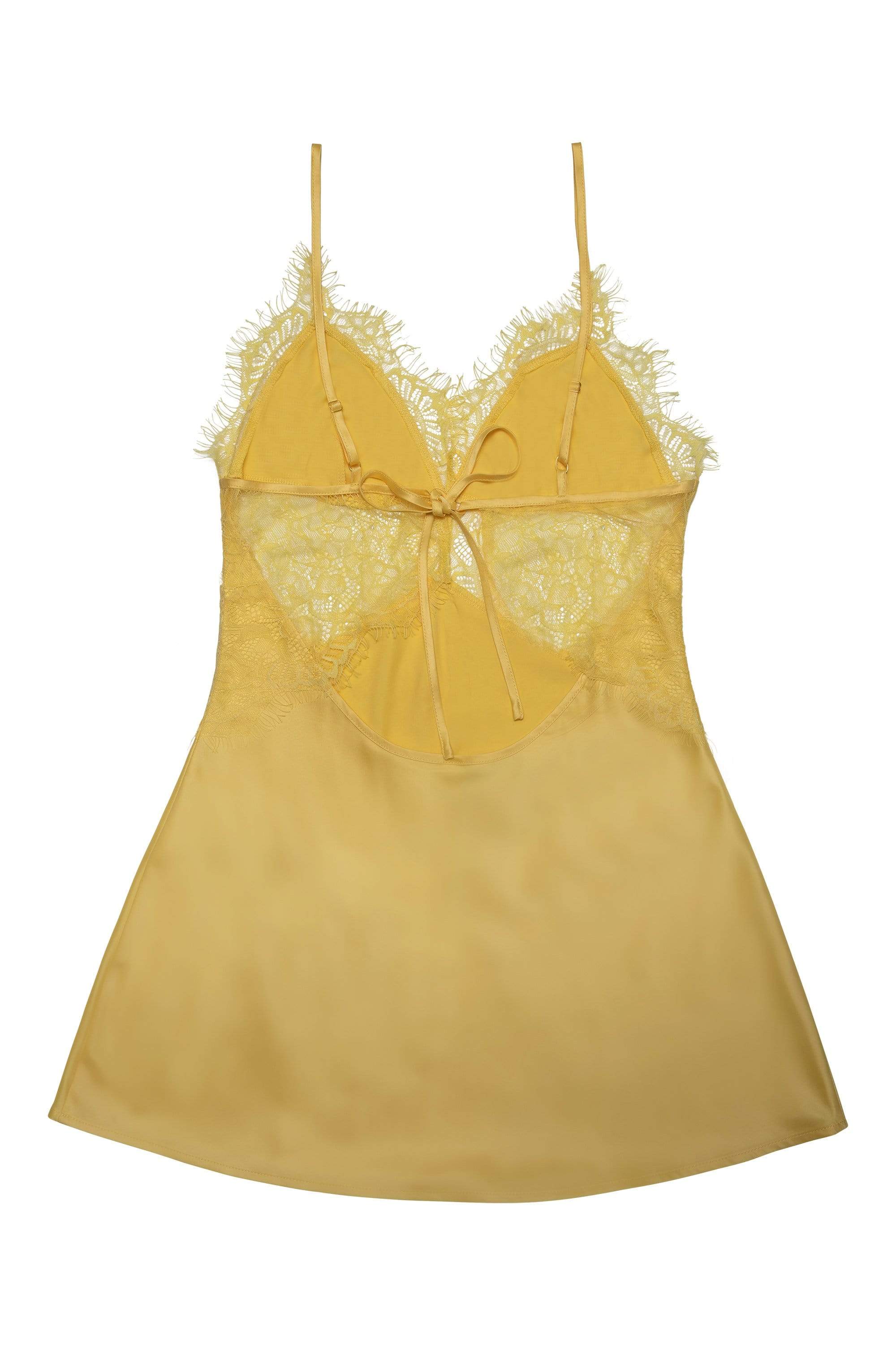 Helena Yellow Slip Dress - Image 5