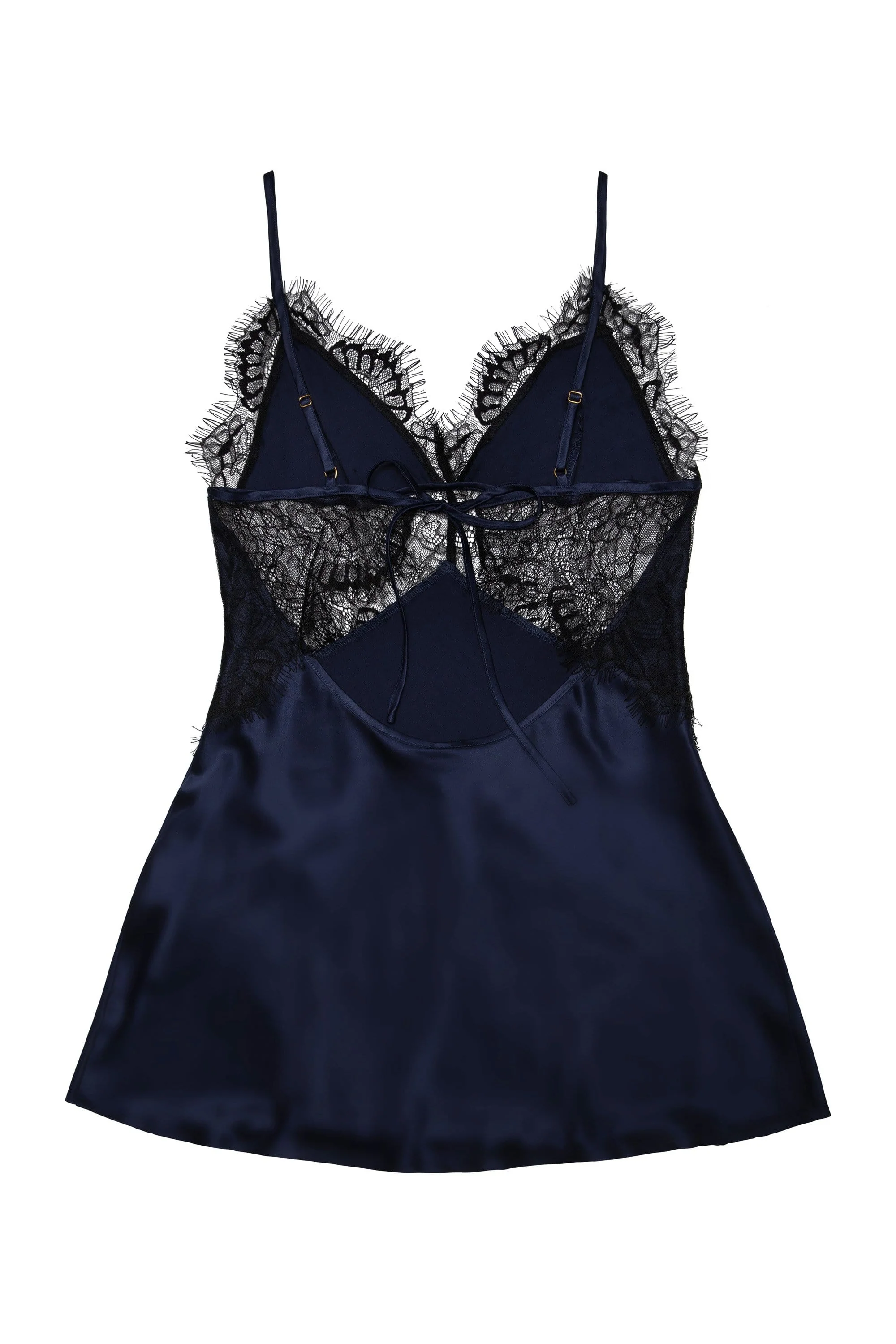 Helena Navy Slip Dress - Image 4