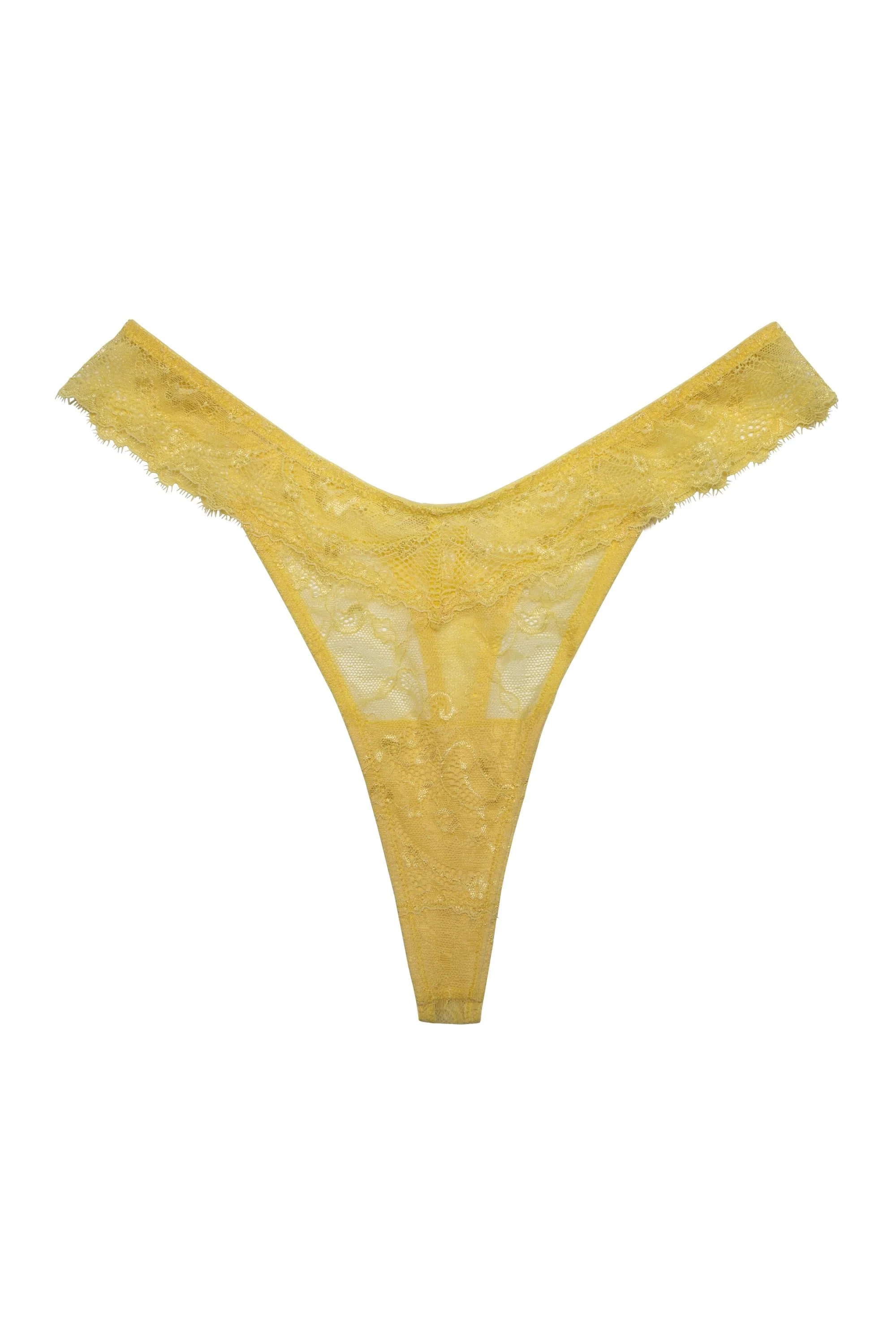 Ariana Yellow Everyday Lace Thong - Image 5