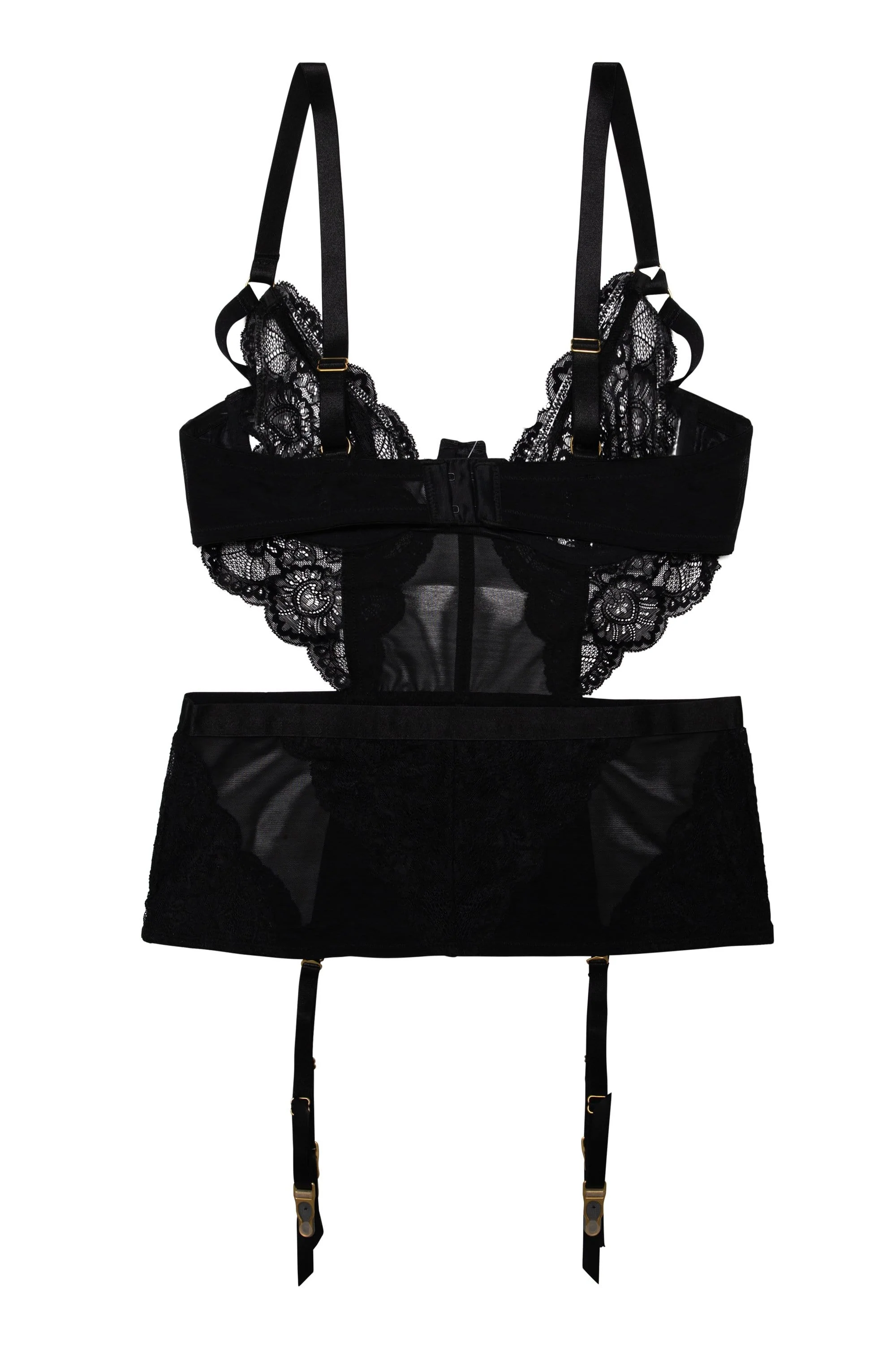 Paola Black Lace Basque - Image 5