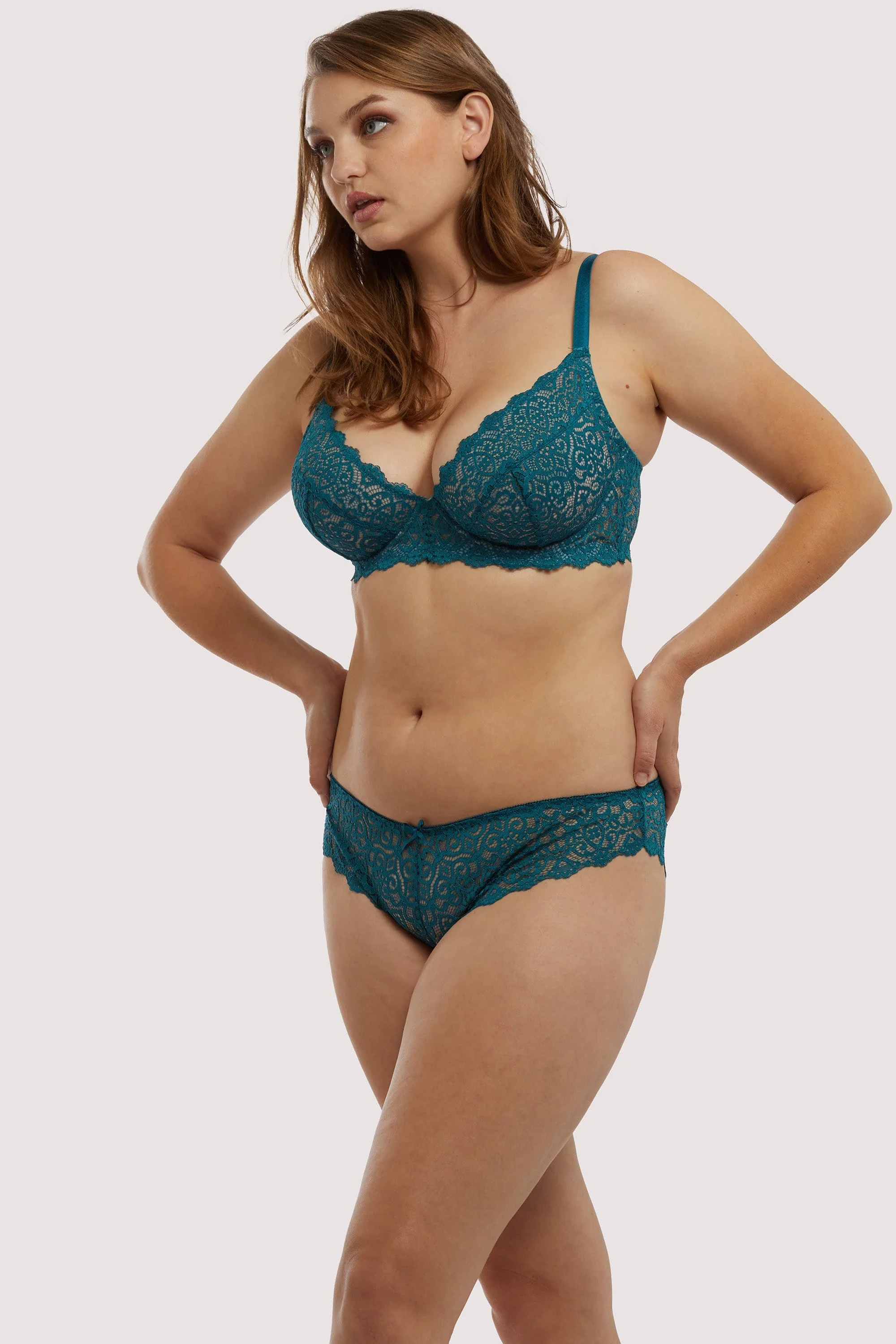 Ariana Teal Everyday Lace Bra - Image 8