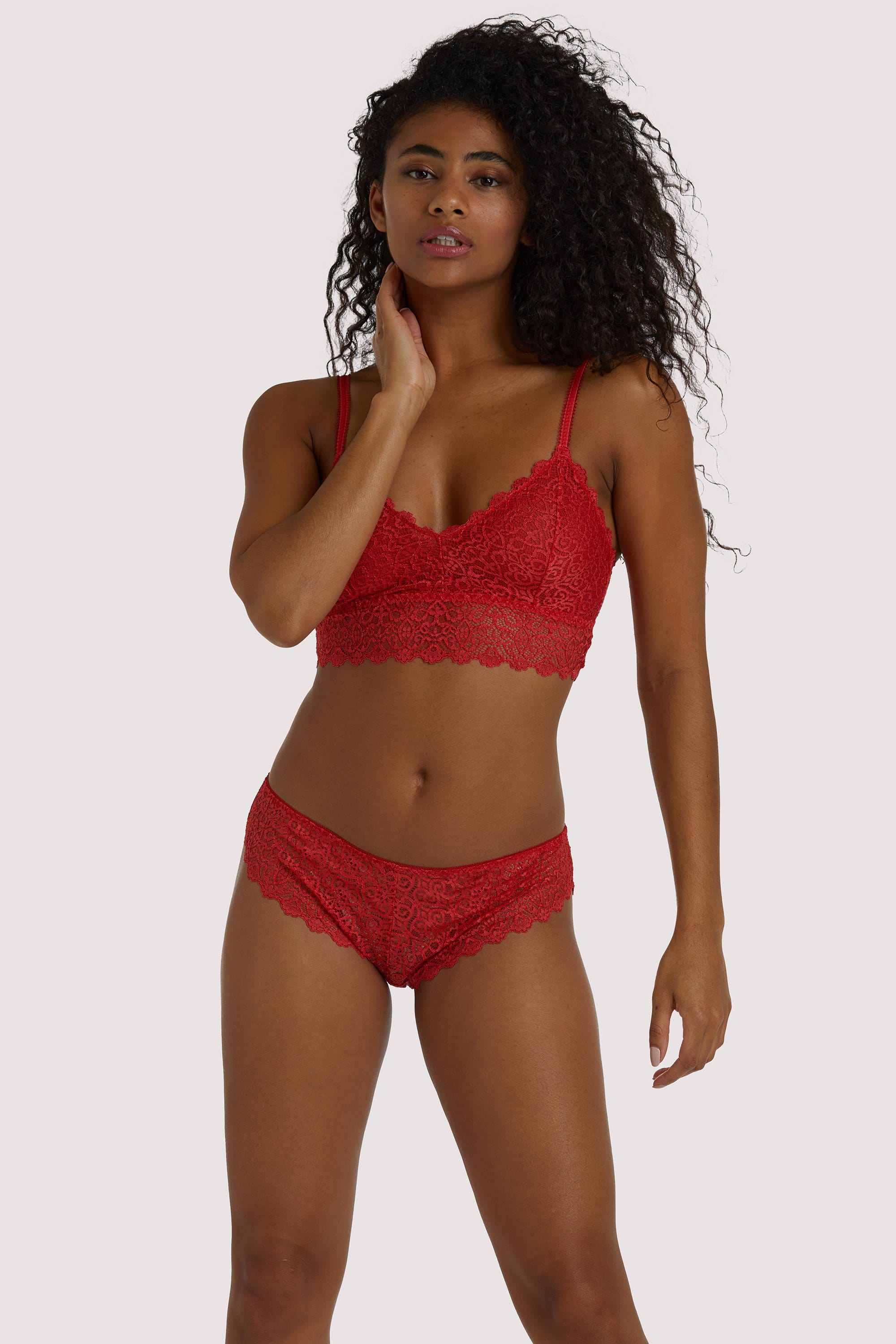 Ariana Red Everyday Lace Brief - Image 3