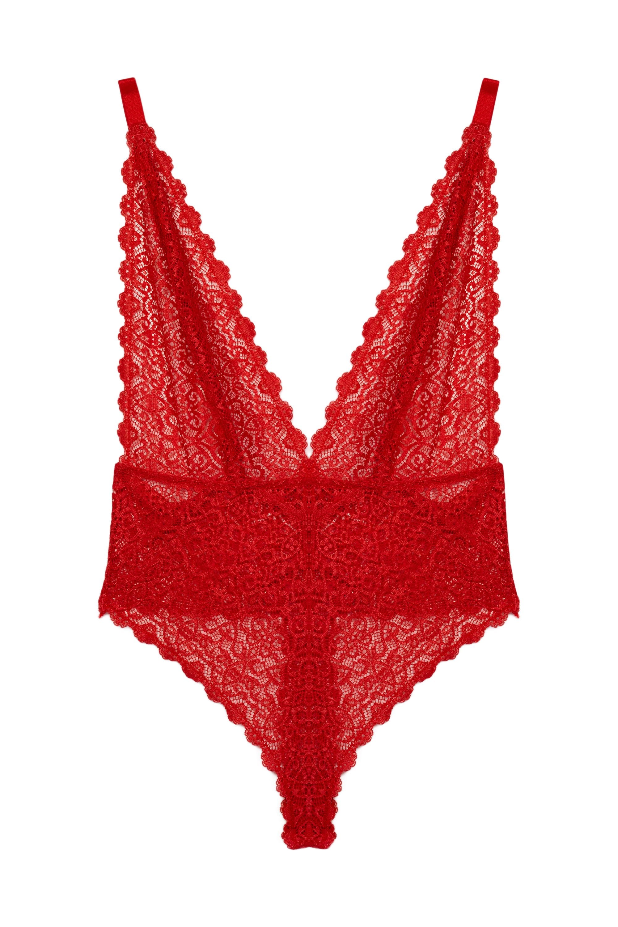 Wolf & Whistle Ariana Red Everyday Lace Body - Image 4