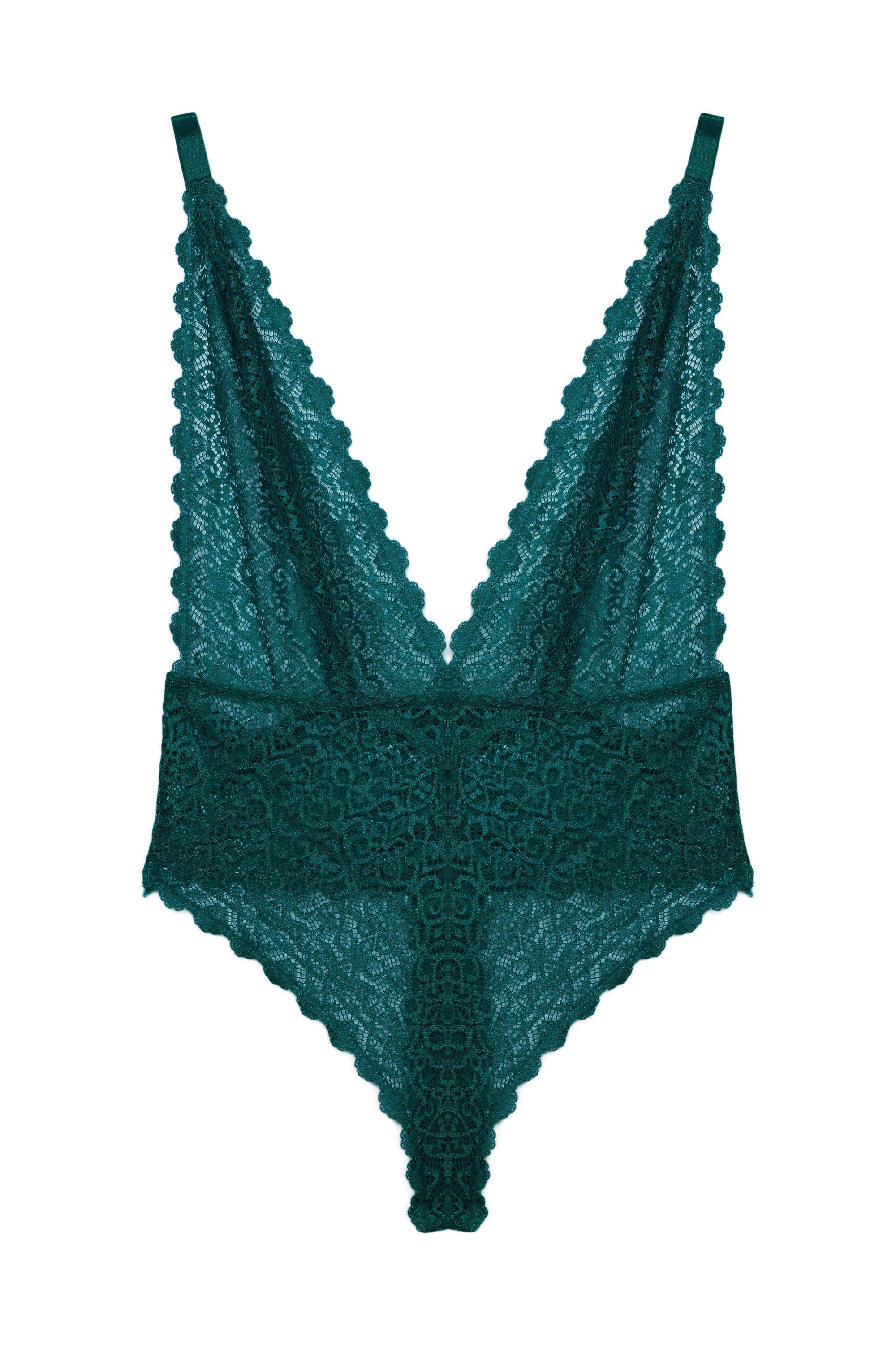 Wolf & Whistle Ariana Teal Everyday Lace Body - Image 2