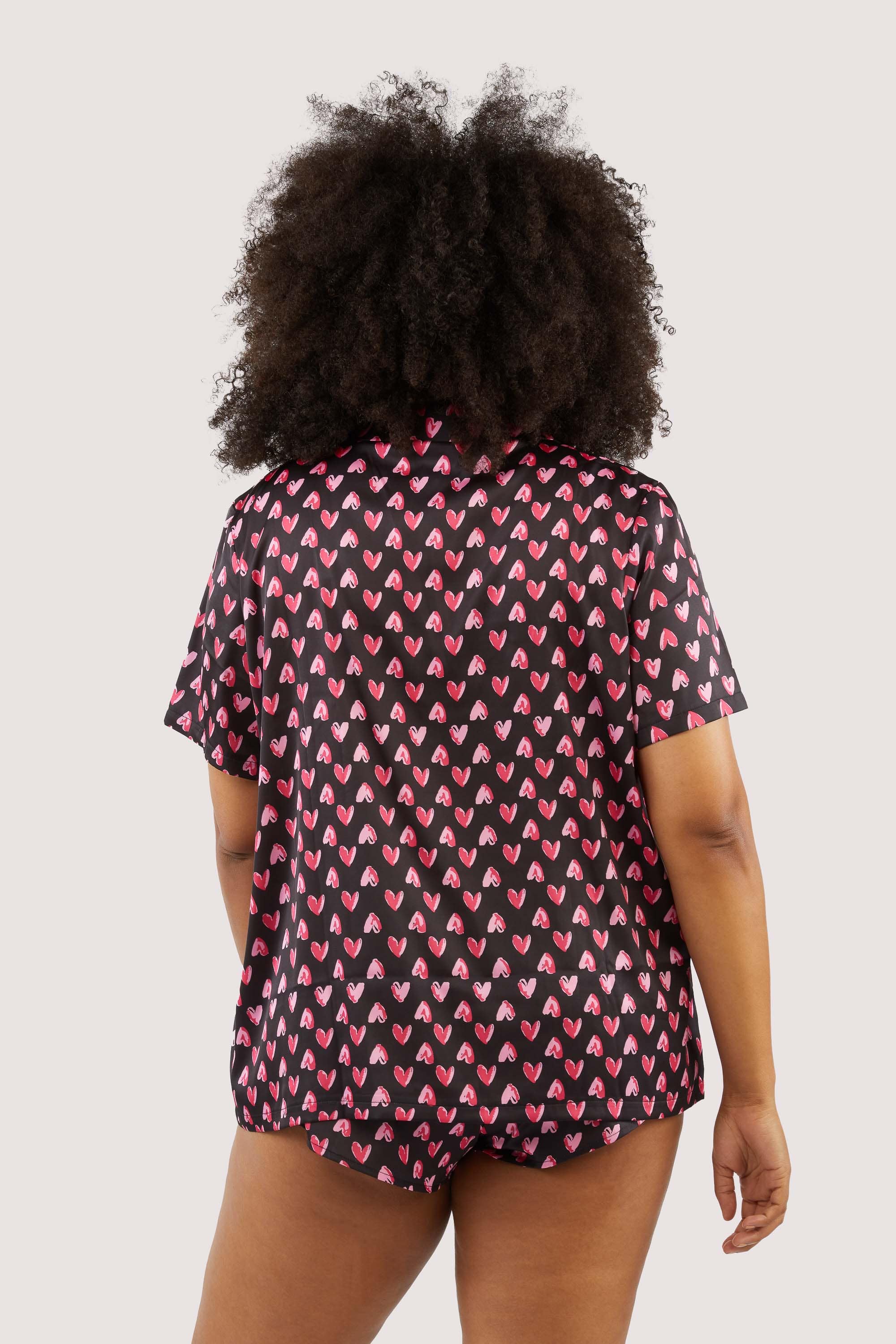 Heart Print Satin Pyjama Set - Image 5