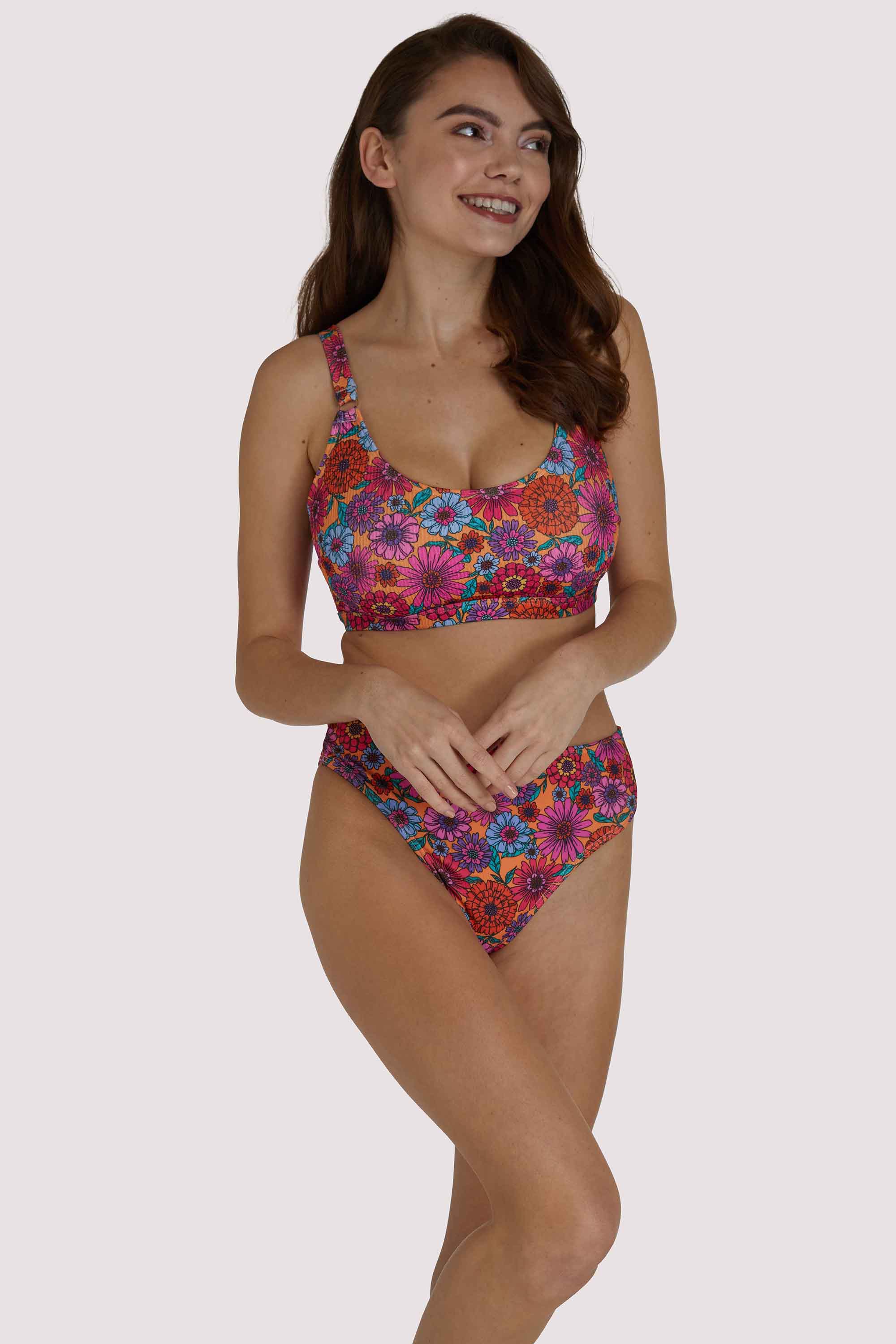 Scarlett Floral Fuller Bust Crop Bikini Top - Image 3