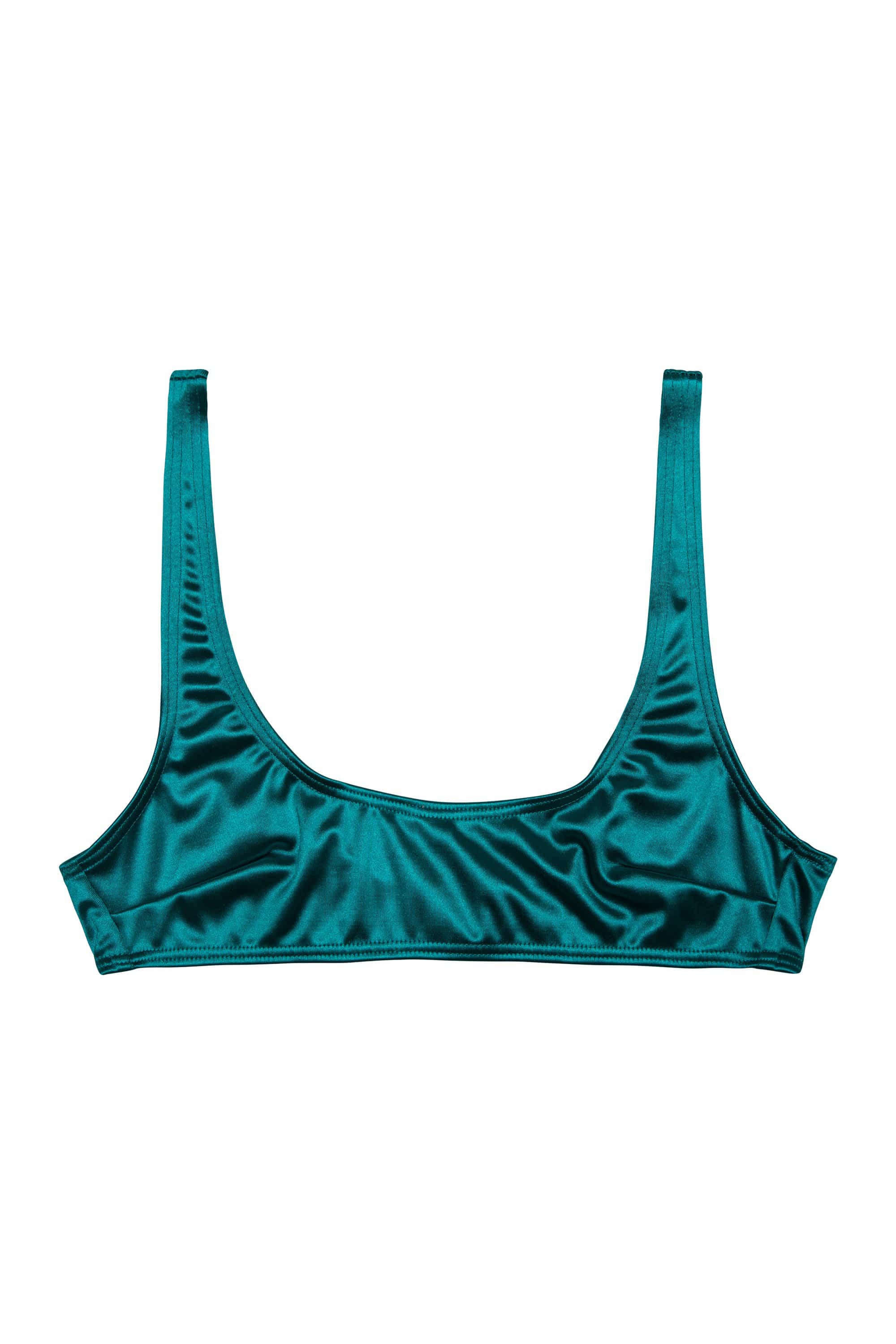 Hannah Teal Crop Bikini Top - Image 3