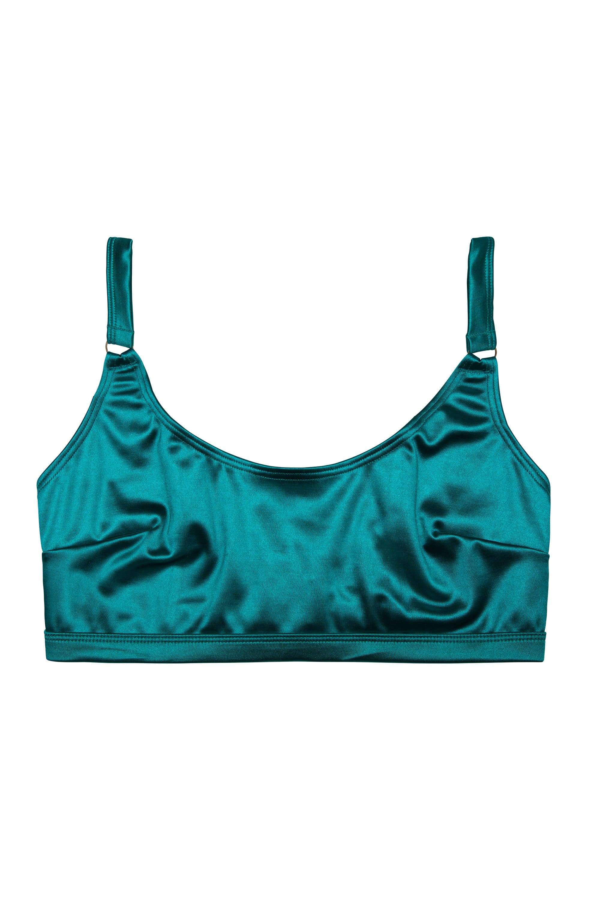 Hannah Teal Crop Fuller Bust Bikini Top - Image 5