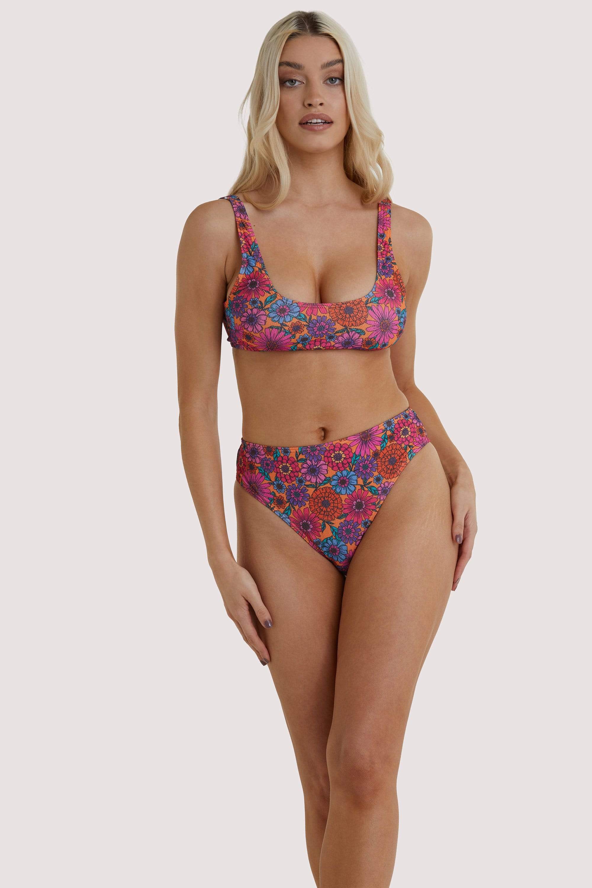 Scarlett Floral High Leg High Waist Bikini Brief - Image 2