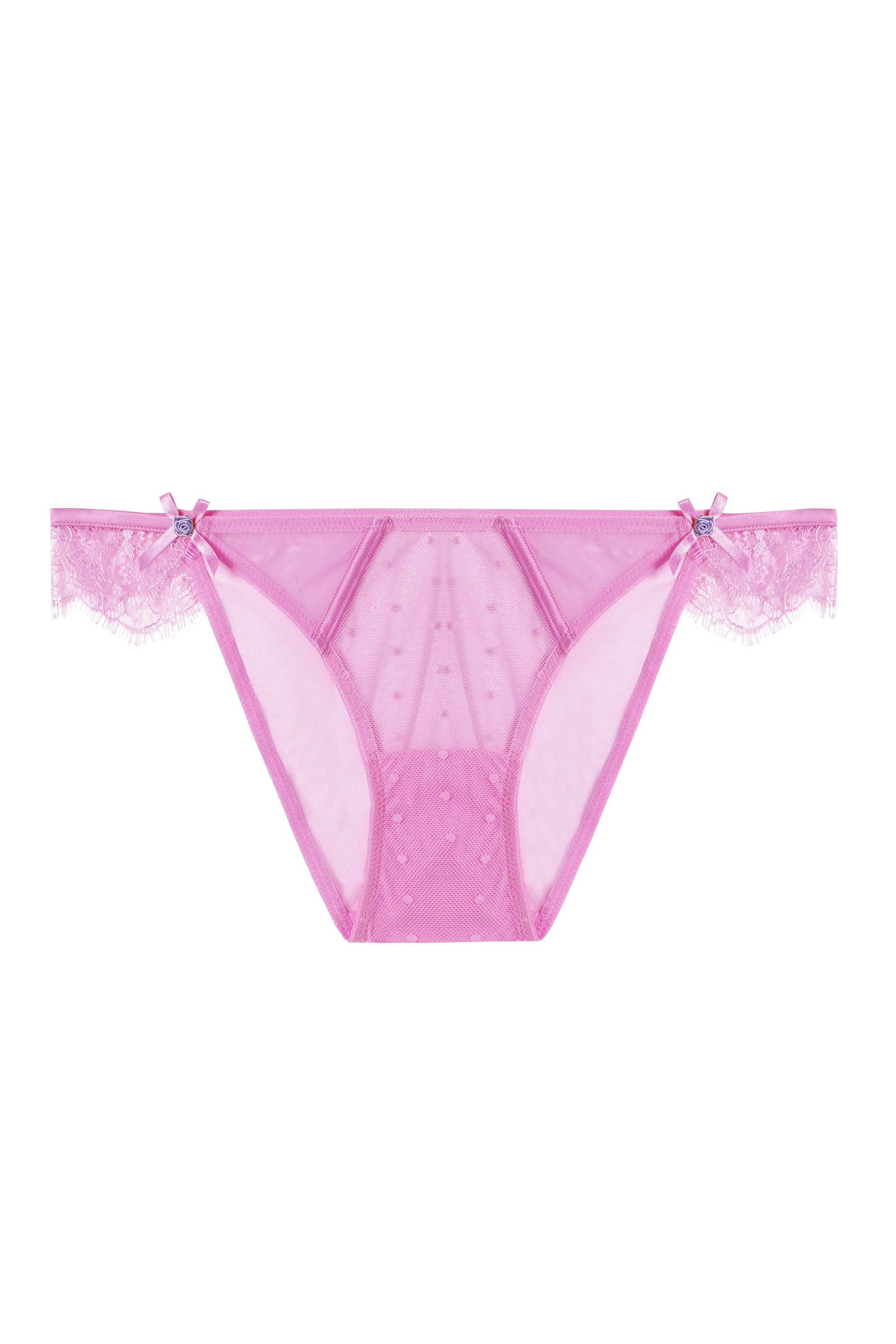 Ziggy Pink Lace and Spotted Mesh Brief - Image 4