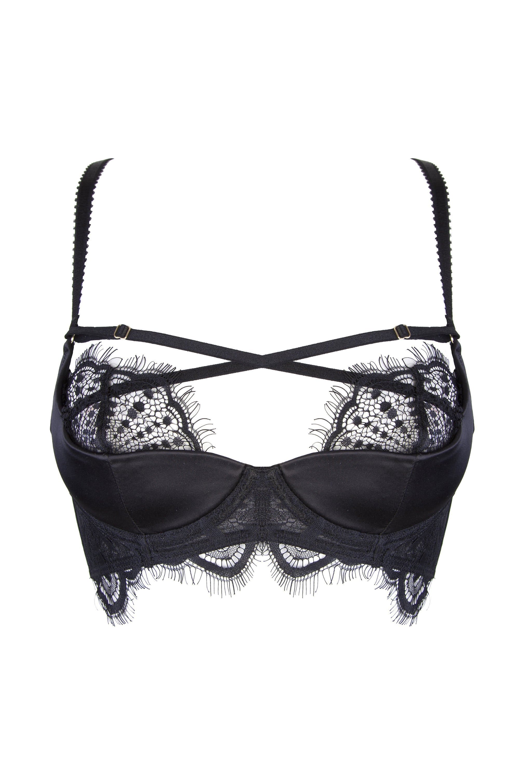 Zora Satin & Lace Demi Push Up DD-G Cups - Image 3