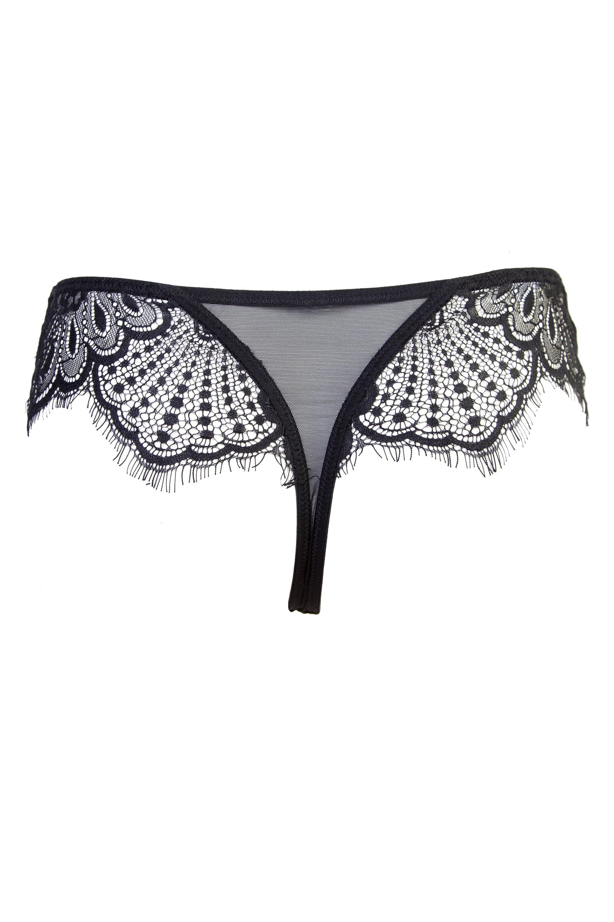 Zora Satin & Lace Thong Curve - Image 2